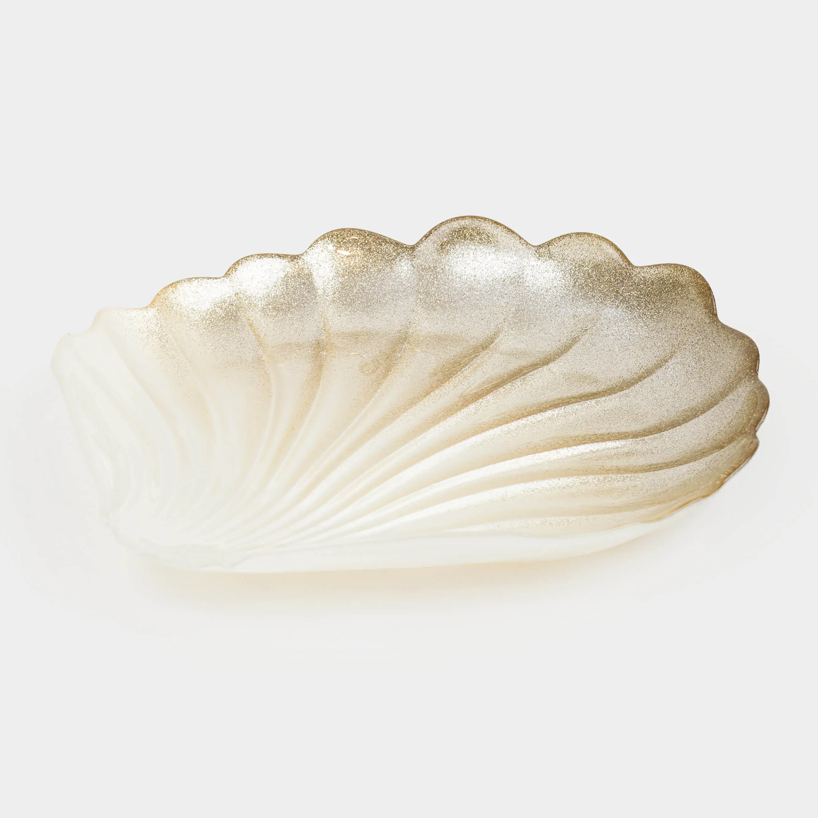 Ыдыс, 30х23х4 см, шыны, көк, Қабыршақ, Tridacna