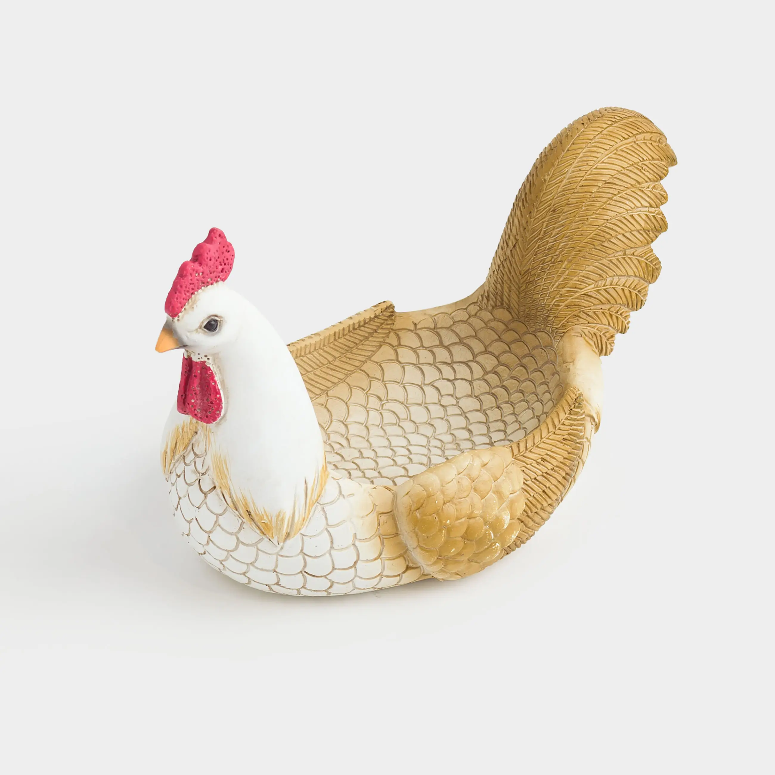 Конфетница, 26х14 см, полирезин, бежевая, Петух, Easter pullet
