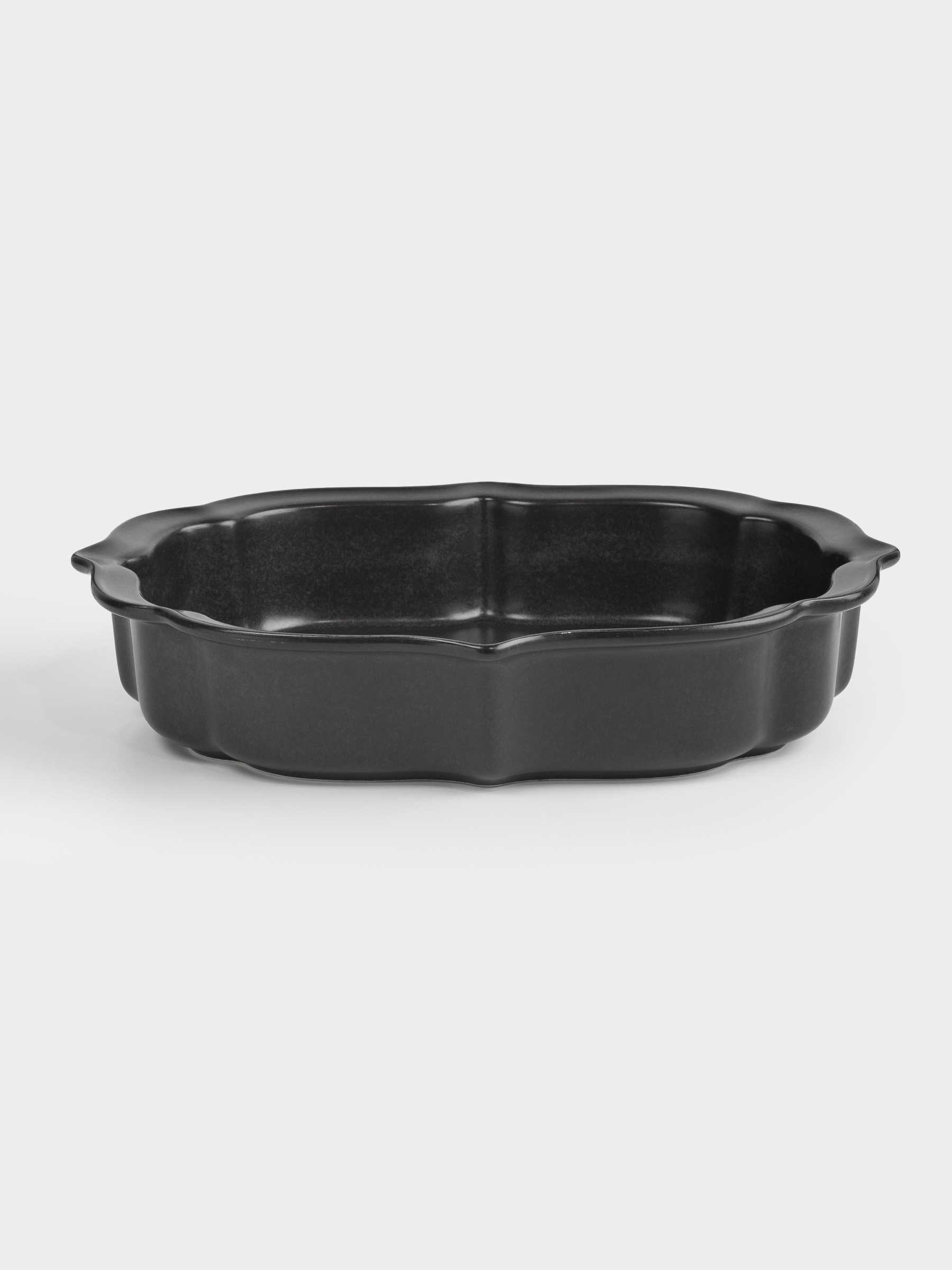 Форма для запекания, 28х18x6 см, керамика, фигурная, черная, Speckled black, image-0
