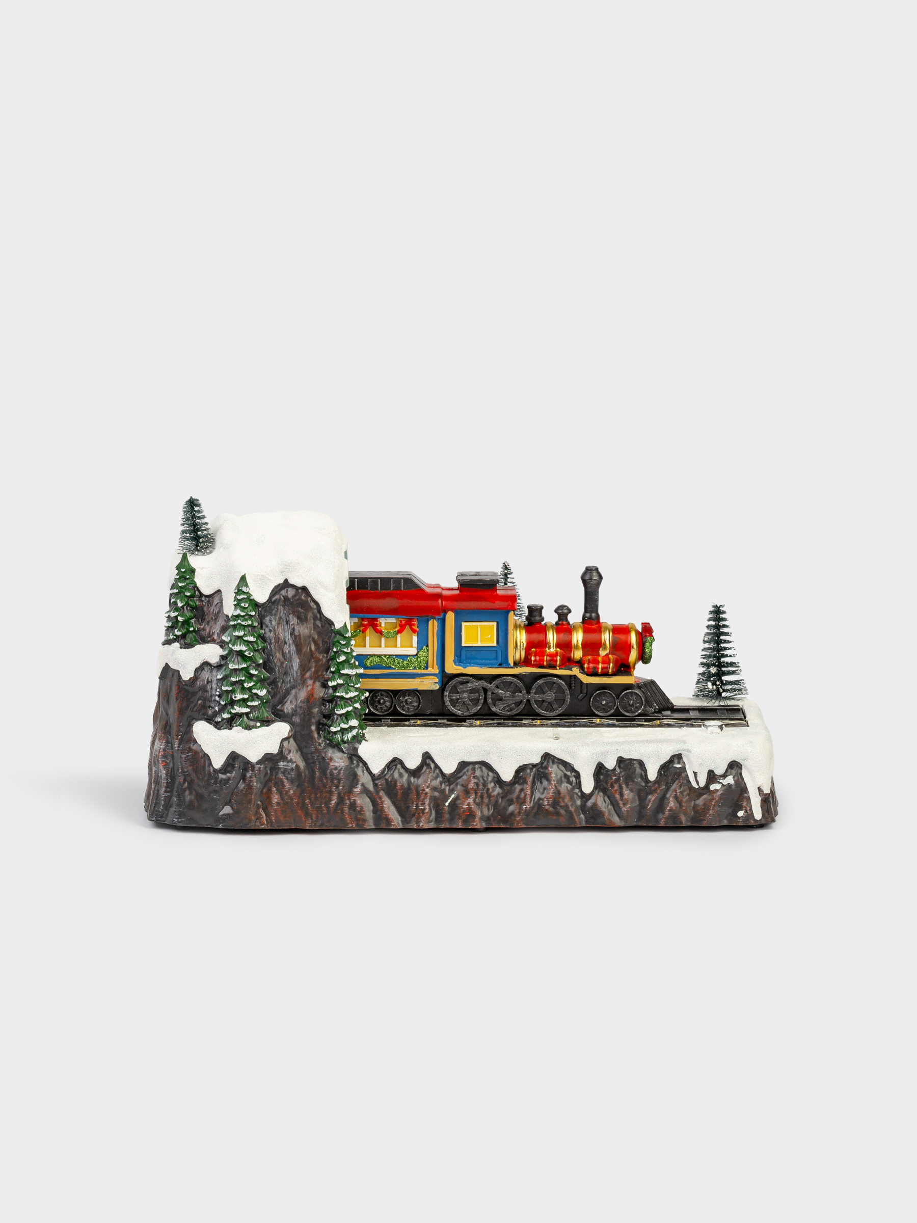 Статуэтка, 39х17 см, с подсветкой, анимированная, полирезин, Поезд, Christmas style, image-2
