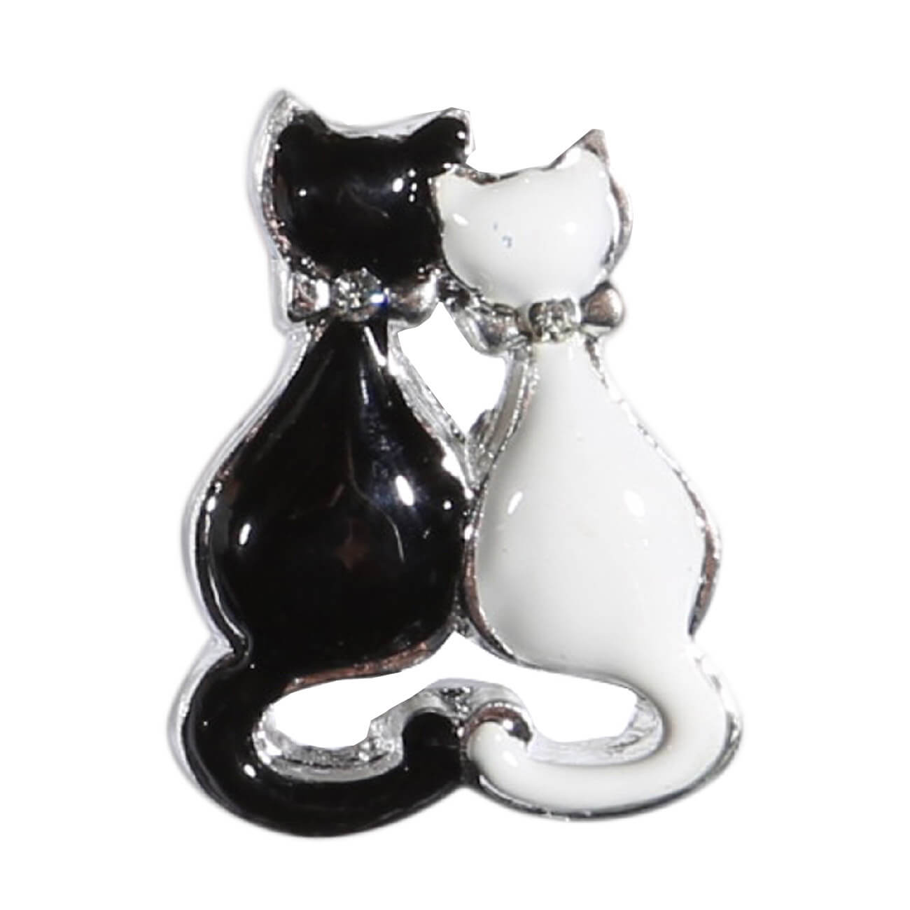 Магнит, 4 см, полирезин, черно/белый, Коты, Cat изображение № 1