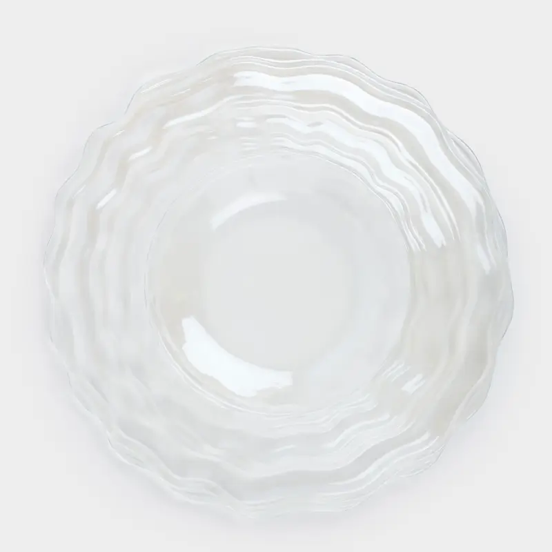 Блюдо, 26х2 см, стекло, перламутр, Shellfish polar ,image-0