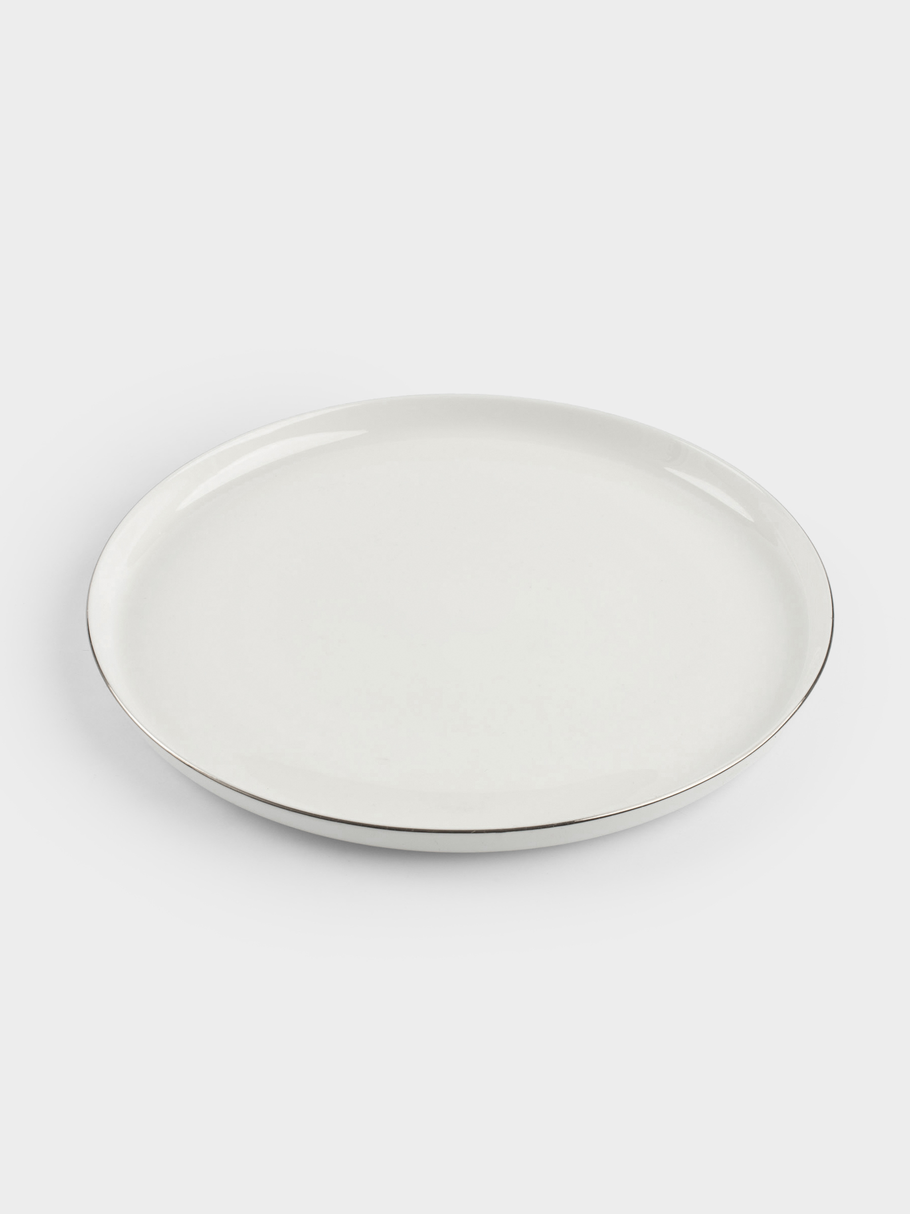 Түскі ас тәрелкесі, 26 см, фарфор F, ақ, Ideal silver, image-2