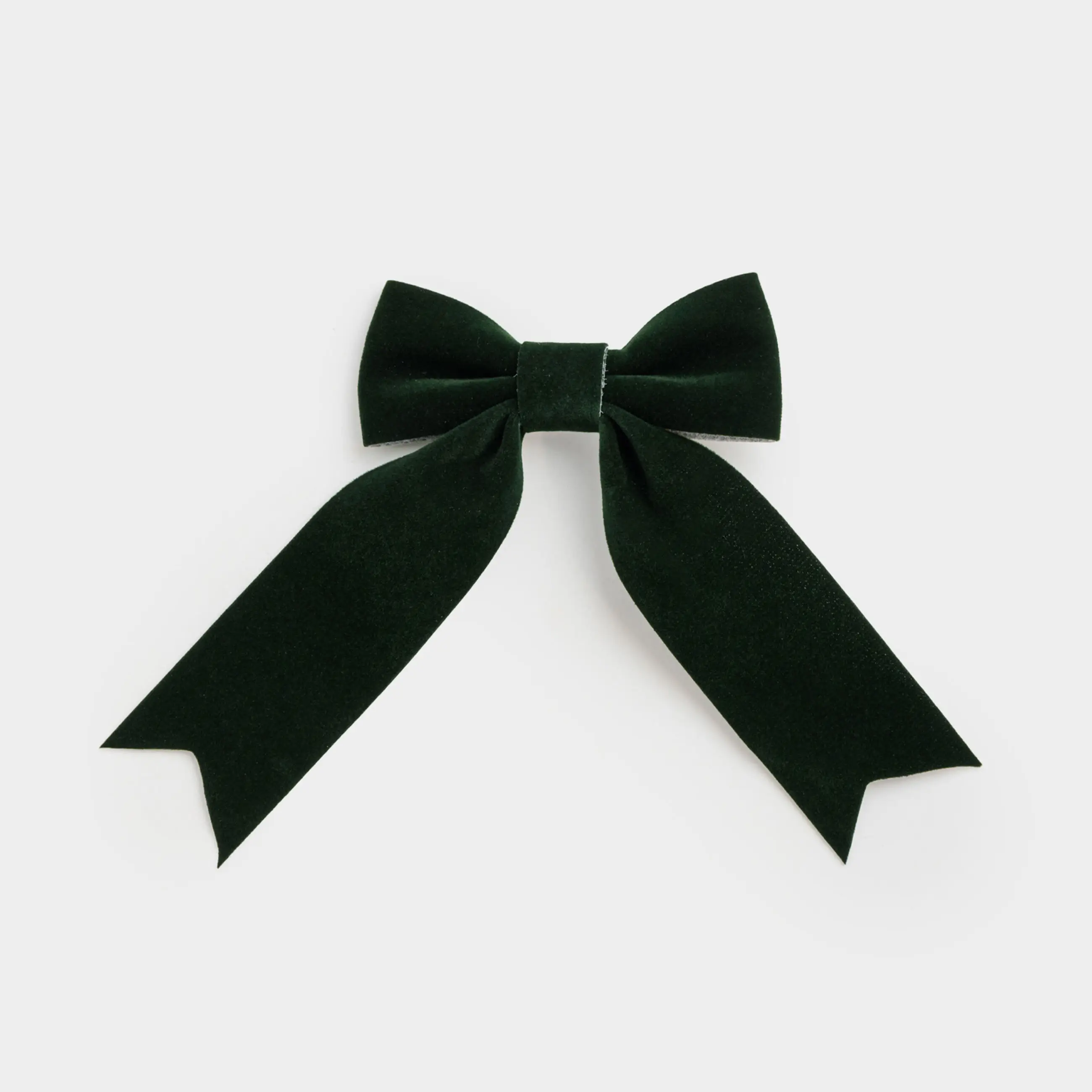 Сәндік әшекей, 15 см, қыстырғышы бар, полиэстер, жасыл, Бантик, Bow velvet