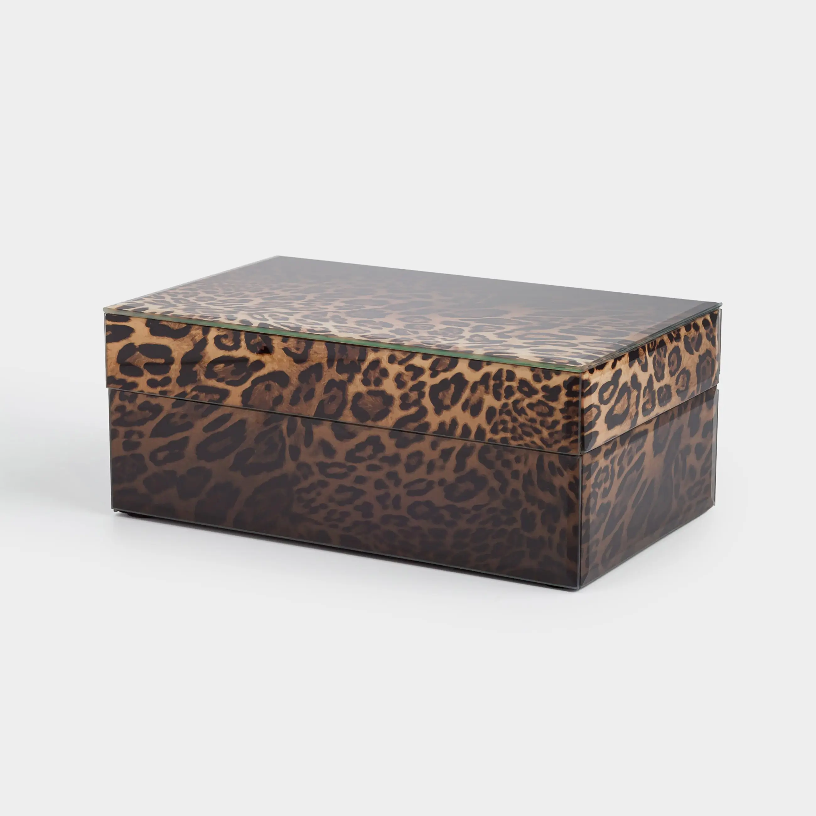 Зергерлік қорап, 21х13 см, шыны, Барыс, Leopard
