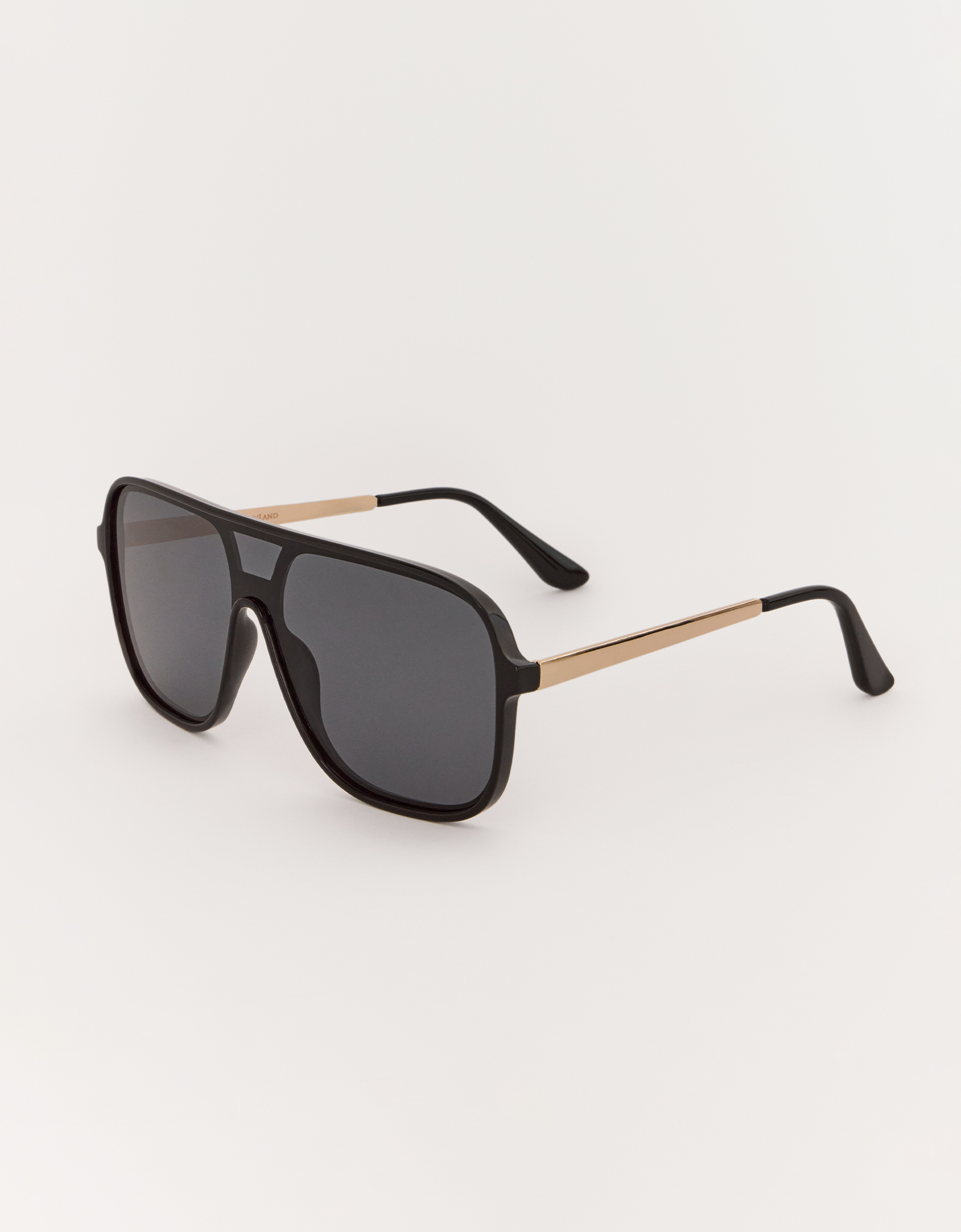 Очки солнцезащитные, пластик, прямоугольные, черные, Авиаторы, Eyewear, image-1