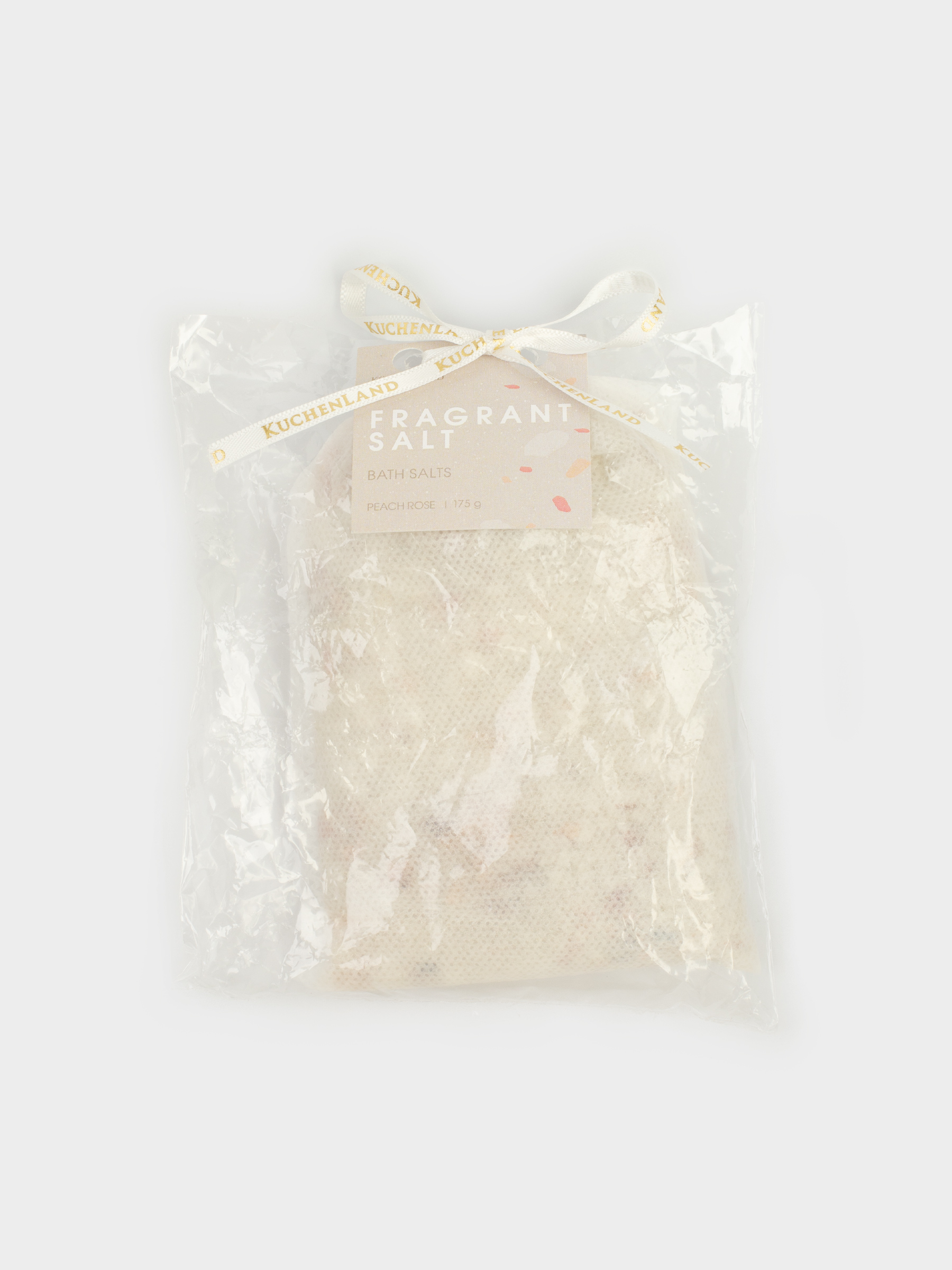 Ваннаға арналған тұз, 175 гр, ақ, пакетте, кептірілген раушан гүлдері бар, Шабдалы раушаны, Fragrant salt, image-3