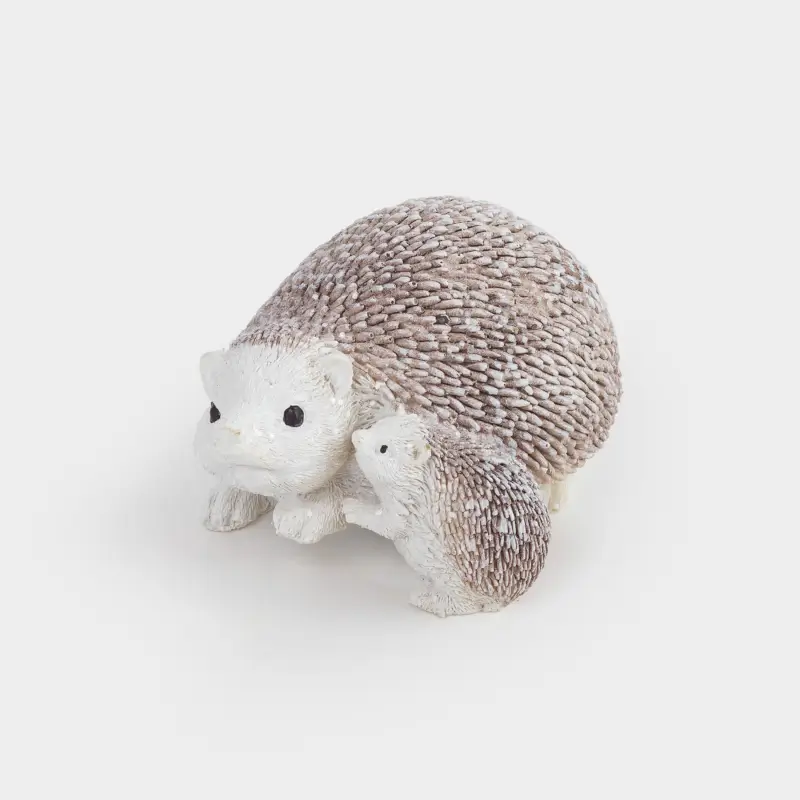 Мүсінше, 10 см, полирезин, сұр-қоңыр, Кірпі, Slight frost