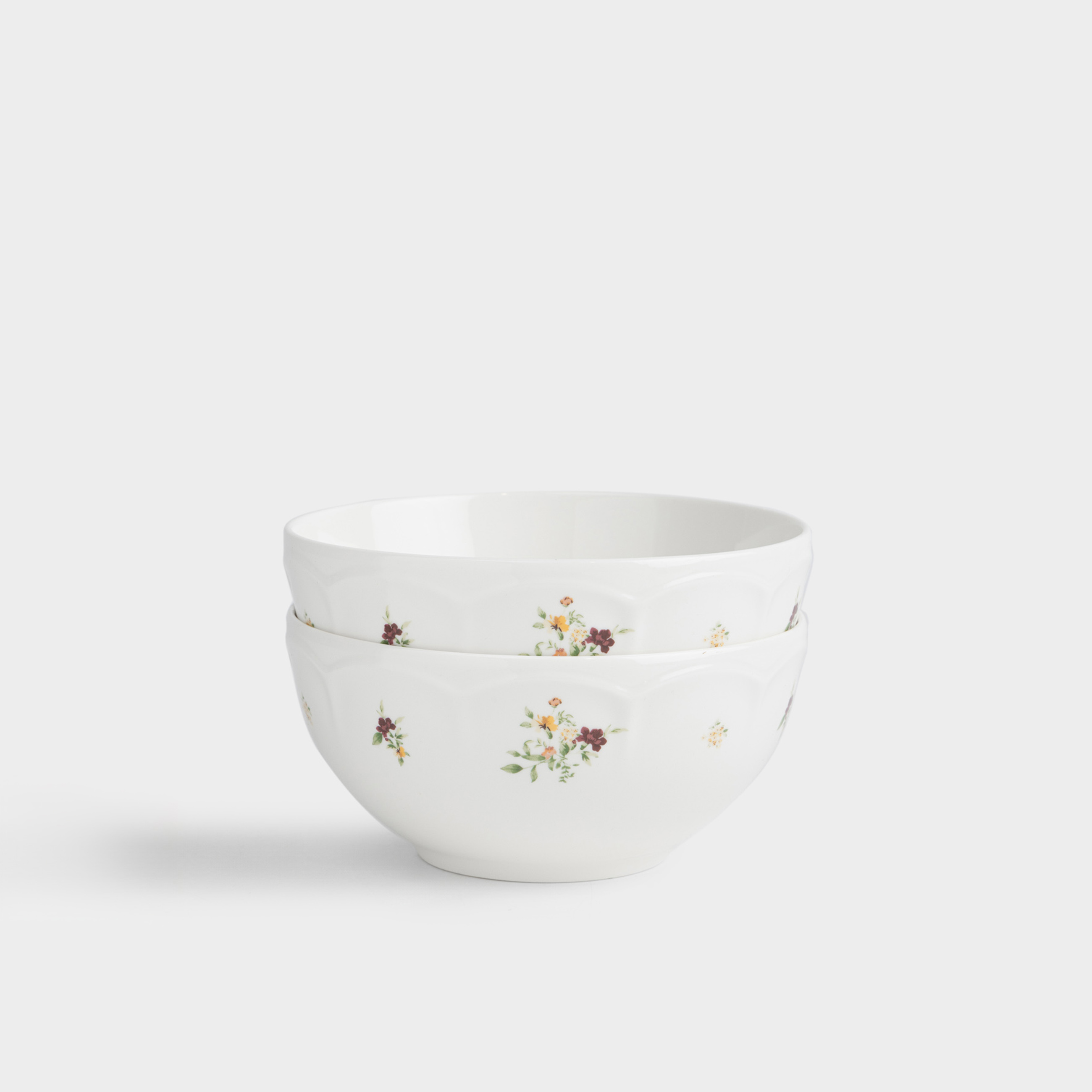 Кесе, 14х7 см, 600 мл, 2 дана, фарфор N, ақ, Гүлдер, El flower, image-0