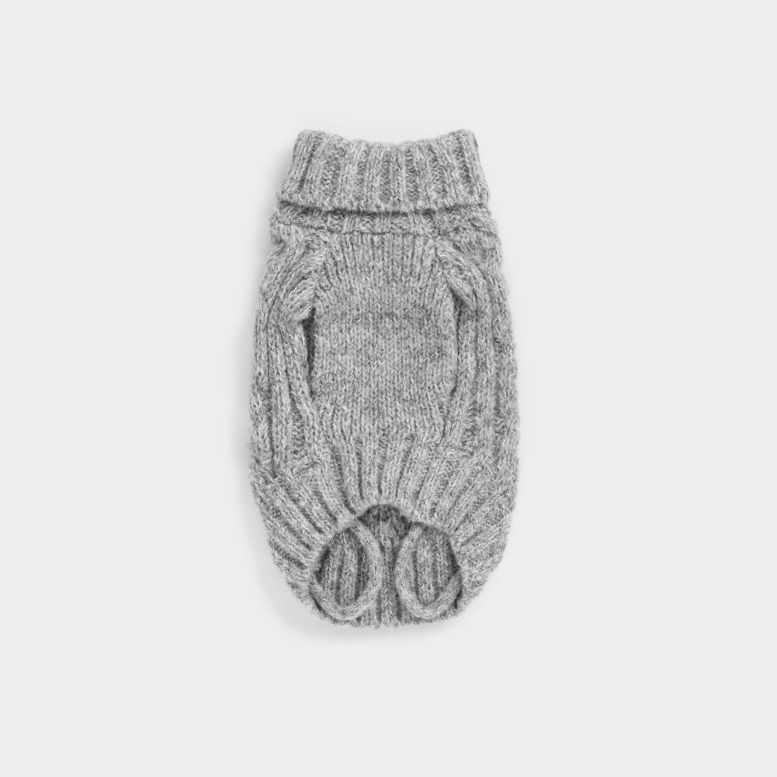 Свитер для животных,  с держателями для лап, полиэстер, серый, Косы, Fashion pet, image-4