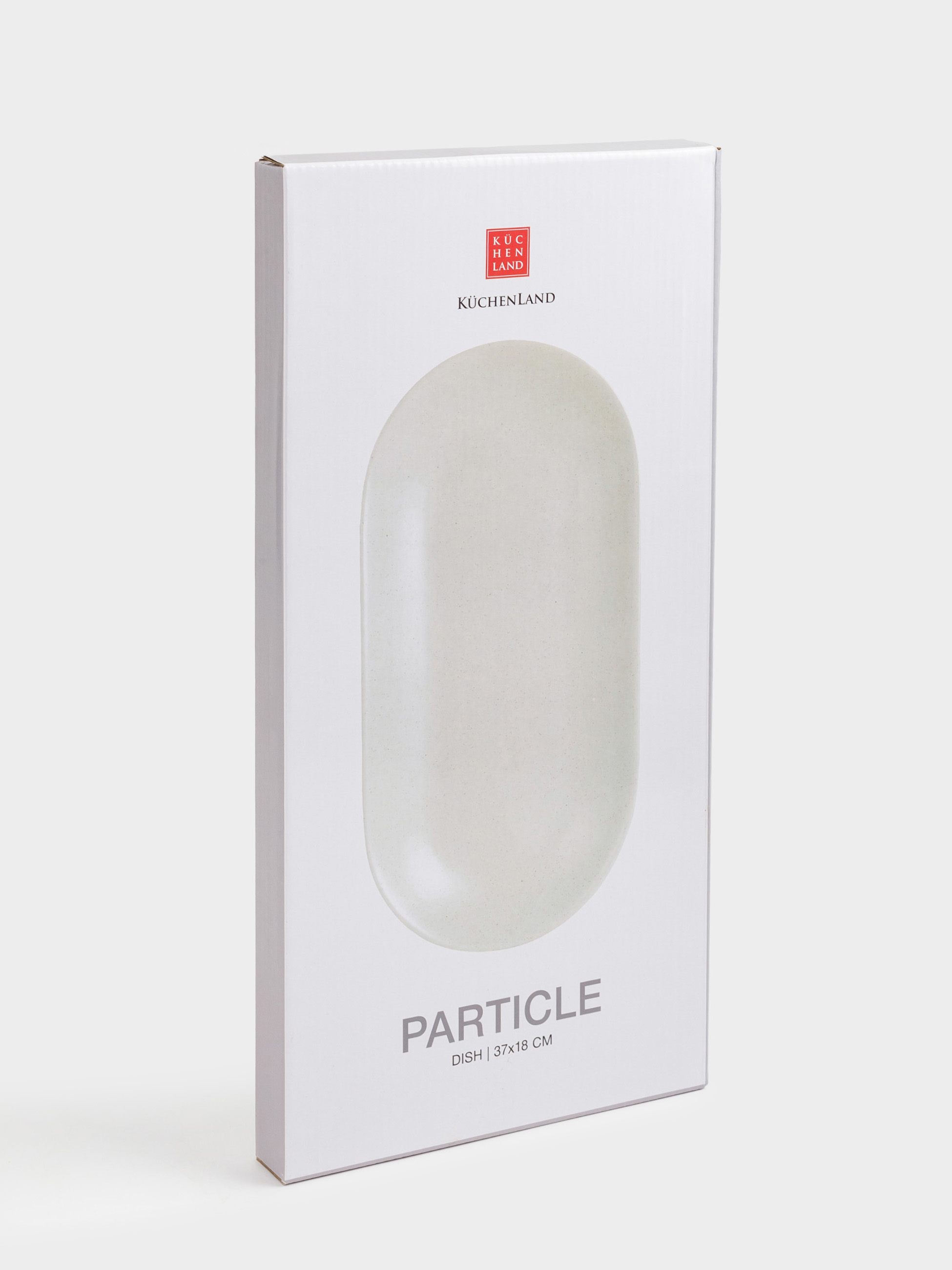 Блюдо, 37х18 см, керамика, овальное, молочное, в крапинку, Particle, image-6