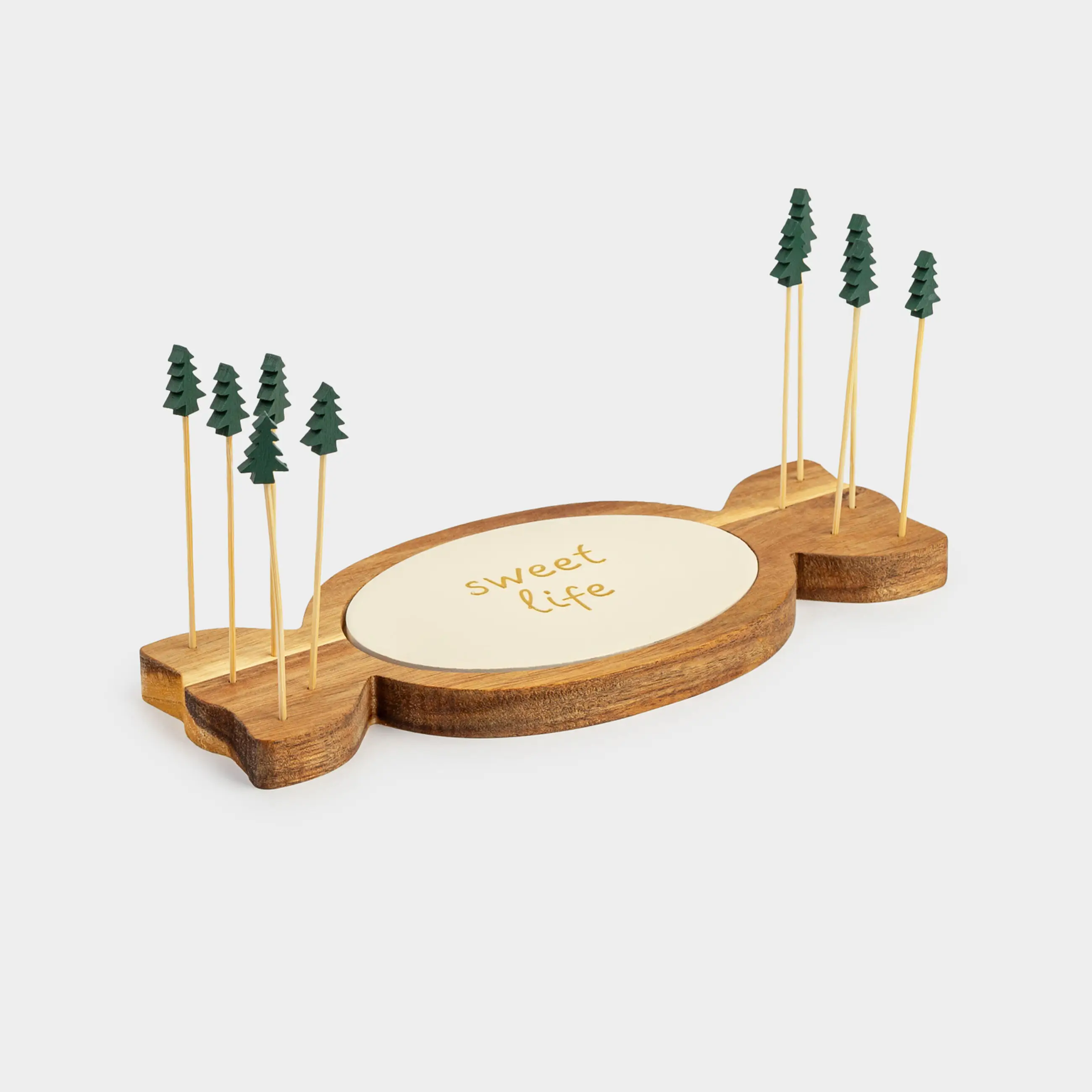 Тіскебасарларға арналған жиынтық, 1 зат, тұғырда, таяқшалары бар, керамика/ағаш, Кәмпит, Noble tree