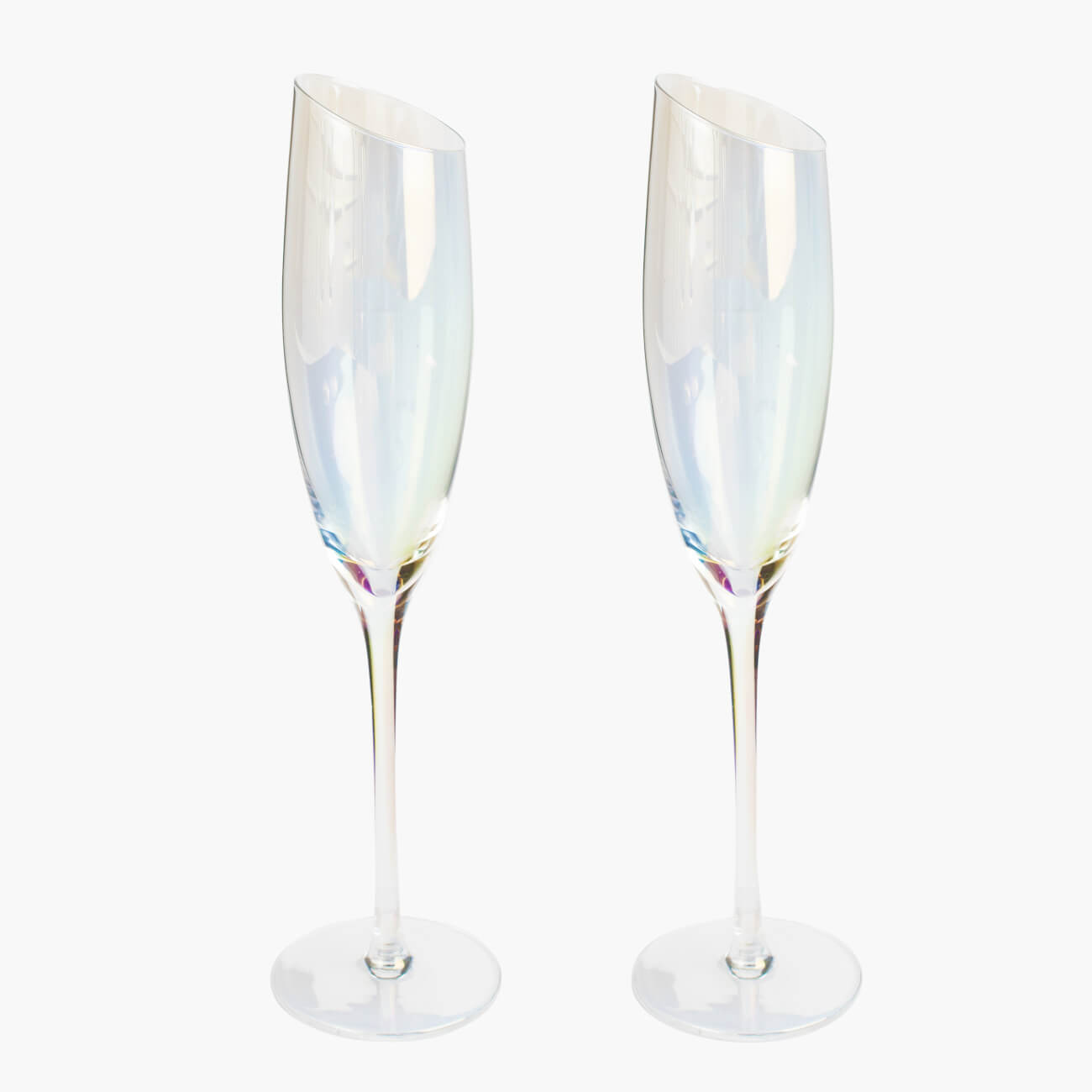Бокал для шампанского, 180 мл, 4 шт, стекло, перламутр, Charm L polar изображение № 1