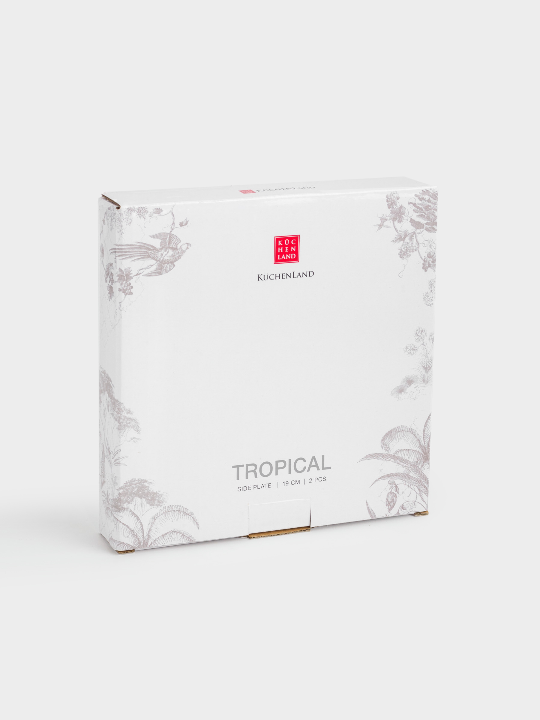 Тарелка закусочная, 19 см, 2 шт, фарфор P, бело-бежевая, Джунгли, Tropical, image-6