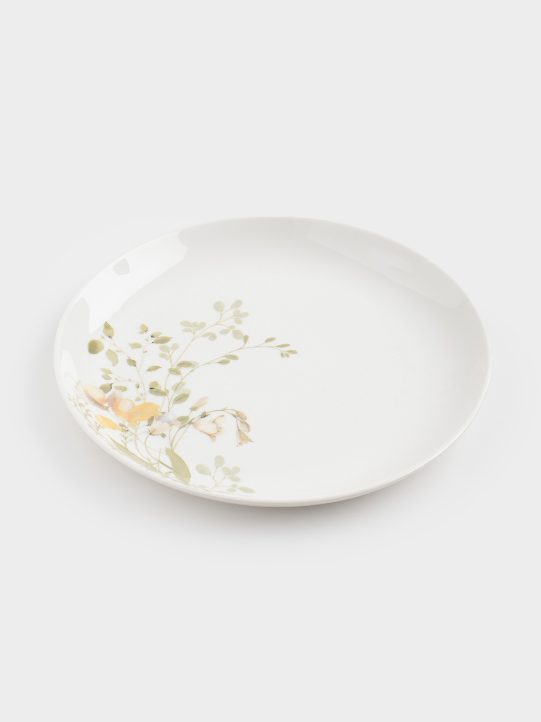 Тарелка закусочная, 21 см, 2 шт, фарфор N, белая, Цветы и листья, Floreale, image-2