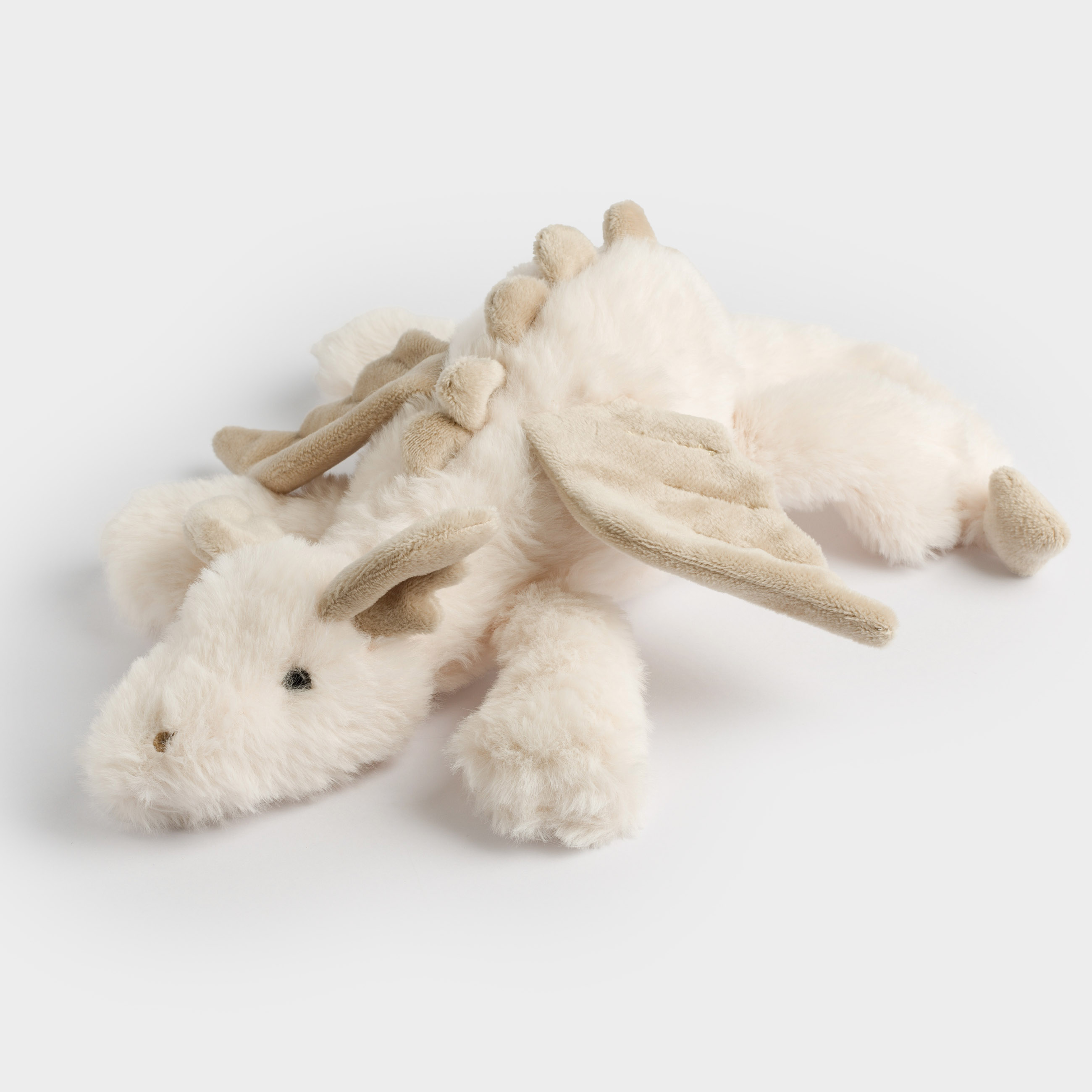 Игрушка, 33 см, мягкая, полиэстер, молочно-бежевая, Дракон, Dragon toy, image-0