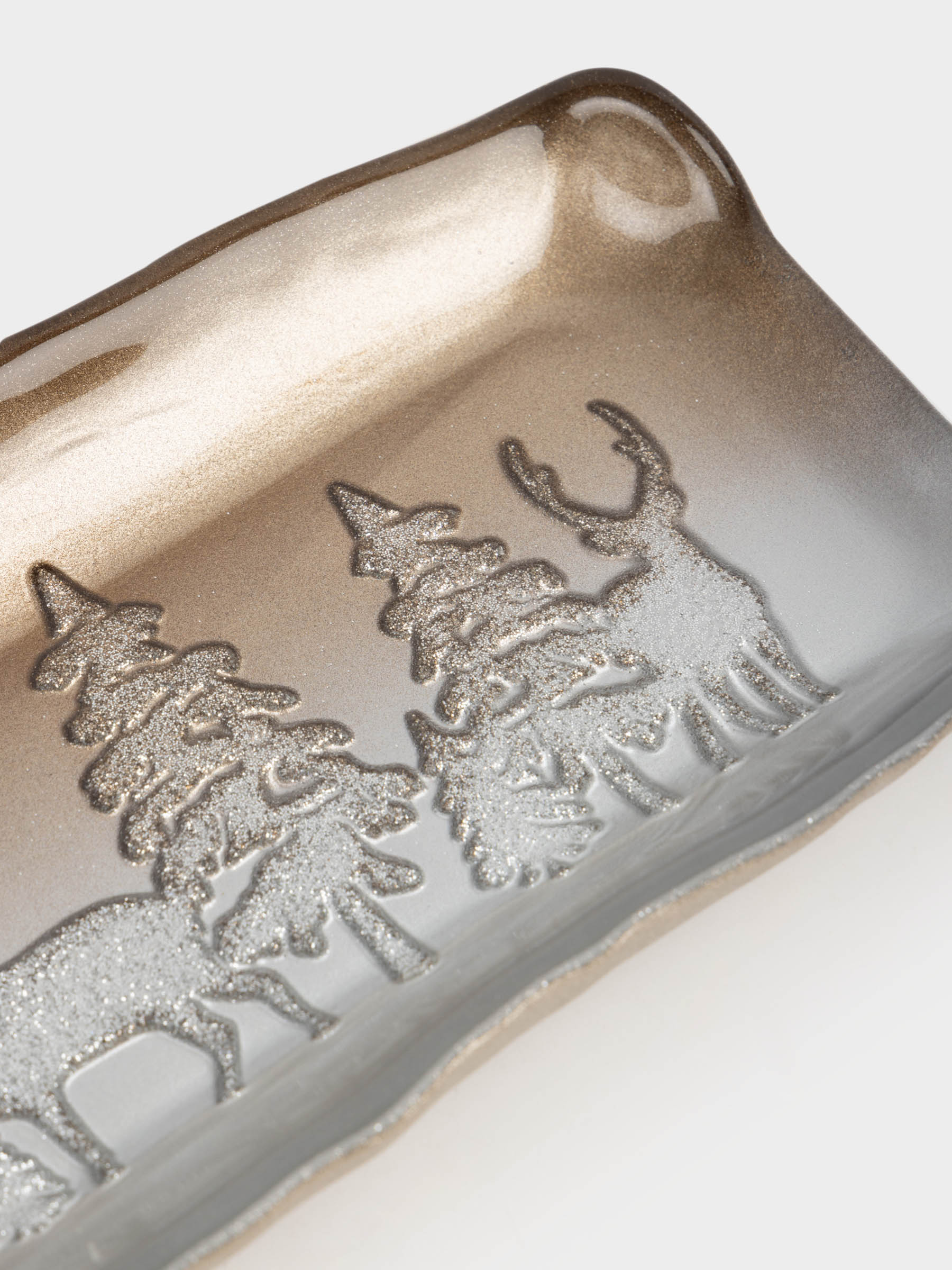 Ыдыс, 29х см, шыны, сүт және қола түстес, Ормандағы бұғы, Brumal, image-2