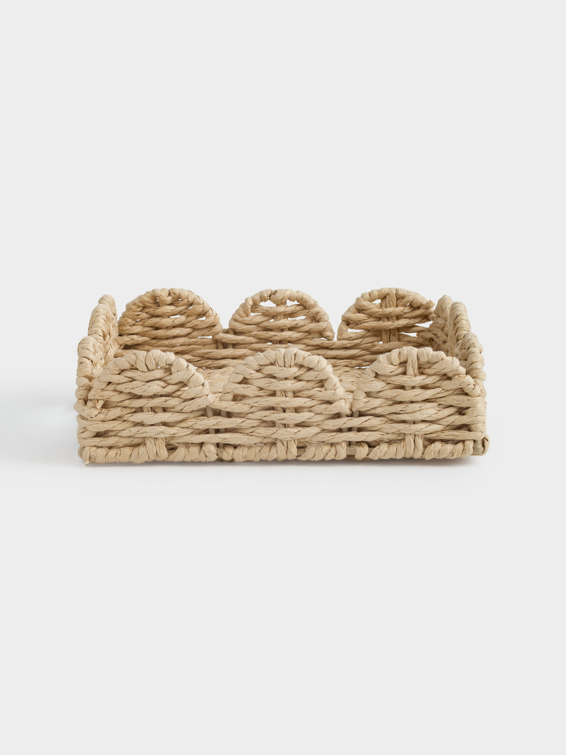Корзина для салфеток, 19х19 см, плетеная, с ручками, целлюлоза, квадратная, Braided, image-0