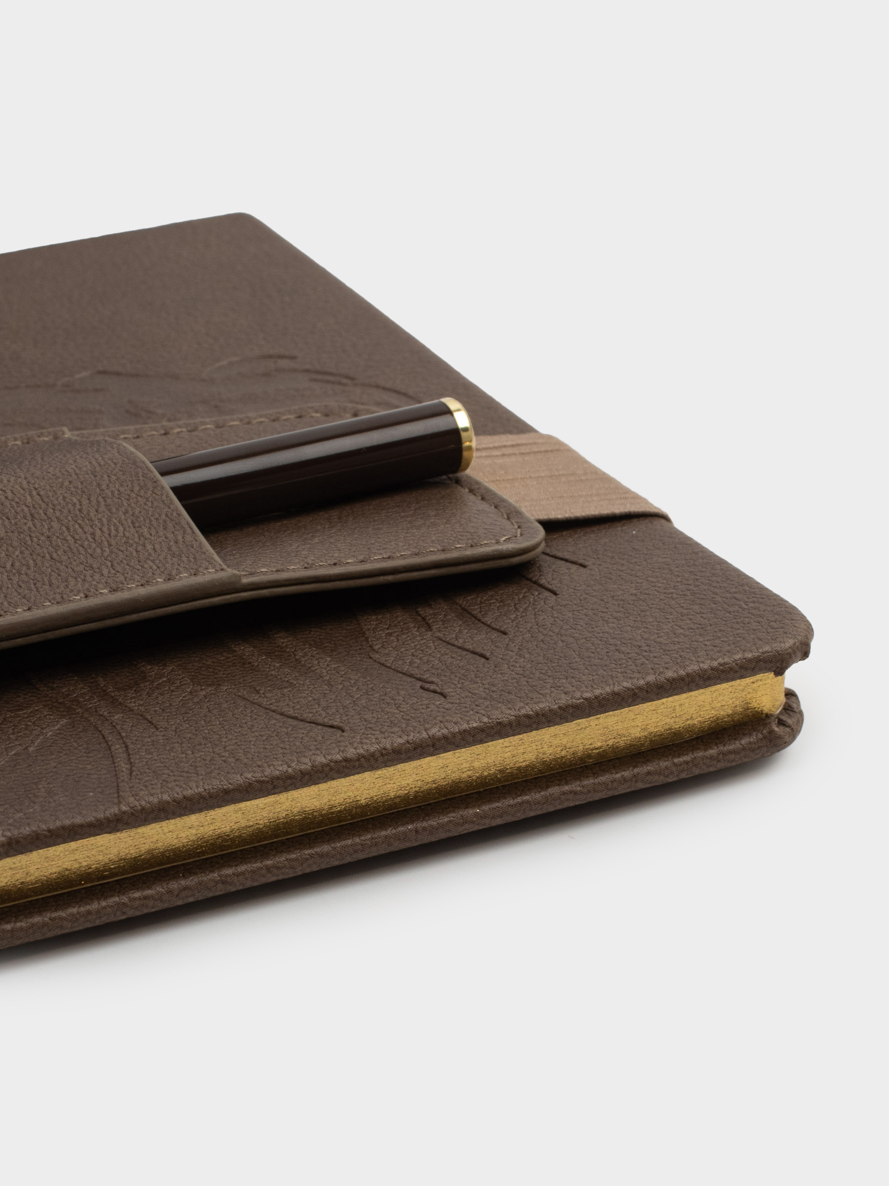 Қаламы бар жазу кітапшасы, 15х20 см, 80 л, полиуретан, қоңыр, Жылқы, B&G, image-6