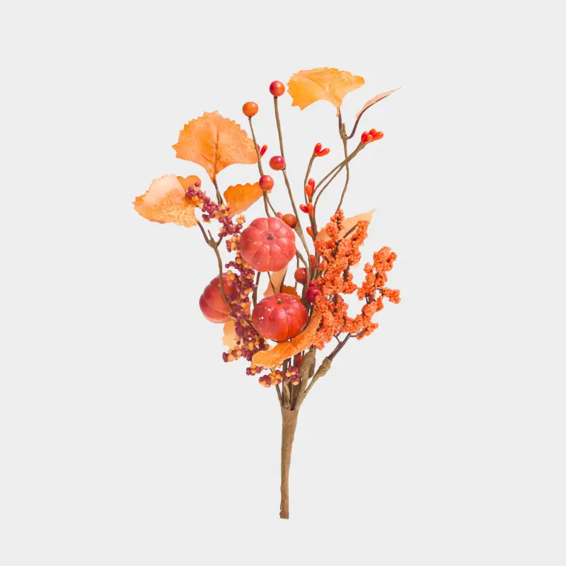 Сәндік бұтақ, 25 см, көбік/полиэстер, Күзгі гүл шоғы, Forest symphony decor