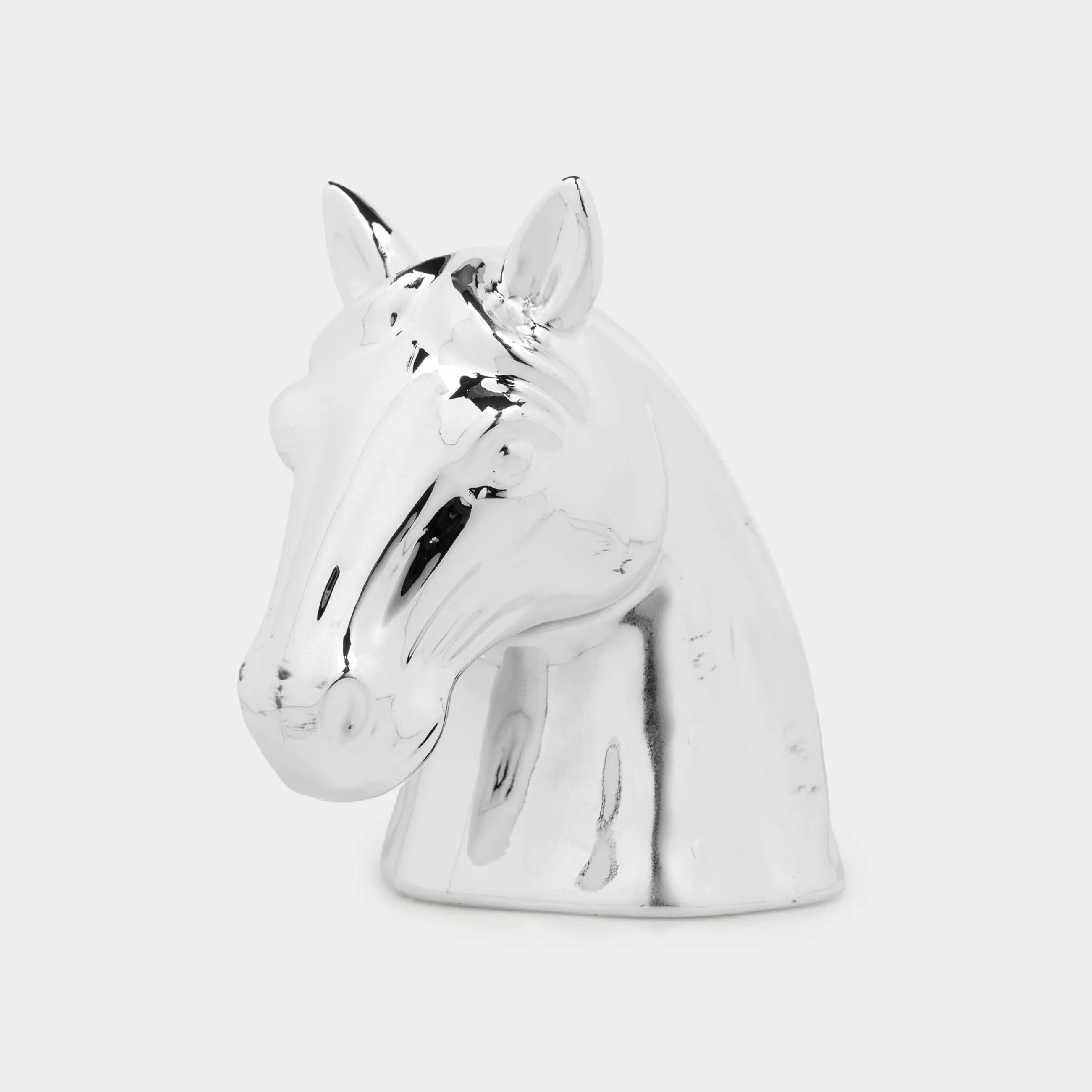 Ақша жәшігі, 16 см, фарфор Р, күміс, Жылқы, Horse silver