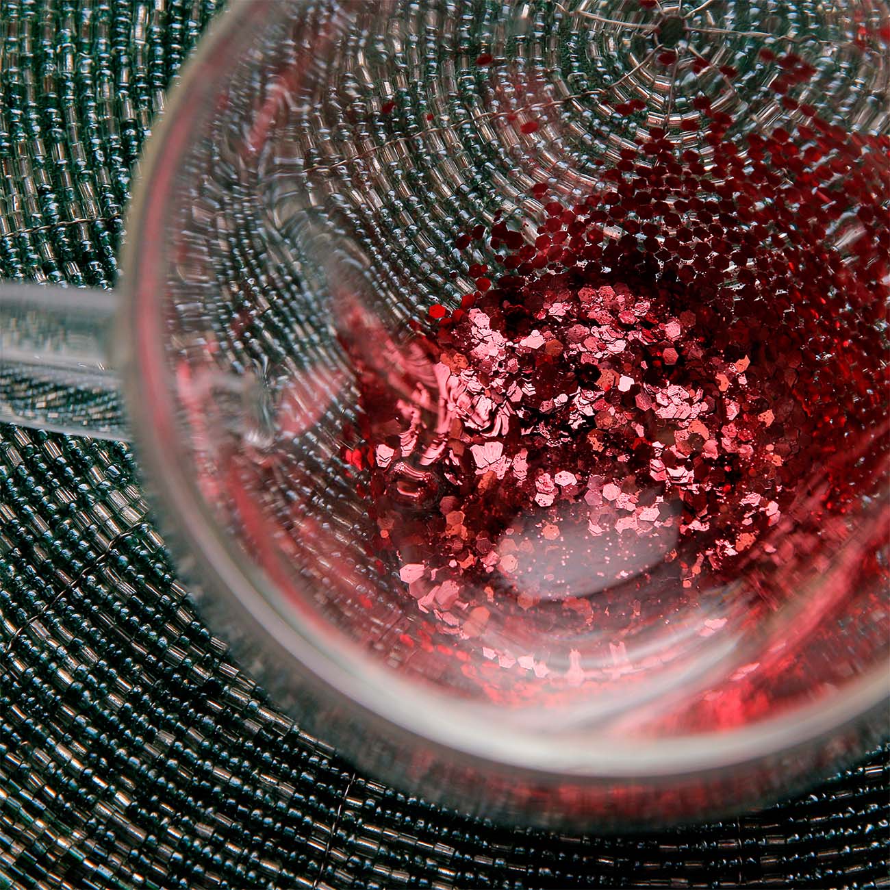 Кружка, 250 мл, 2 шт, стекло Б, с розовыми блестками, Heart, Air sparkly, image-4