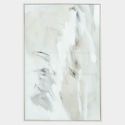 Картина в раме, 80х120 см, холст, бело-бежевая, Штрихи, Abstract ,image-0