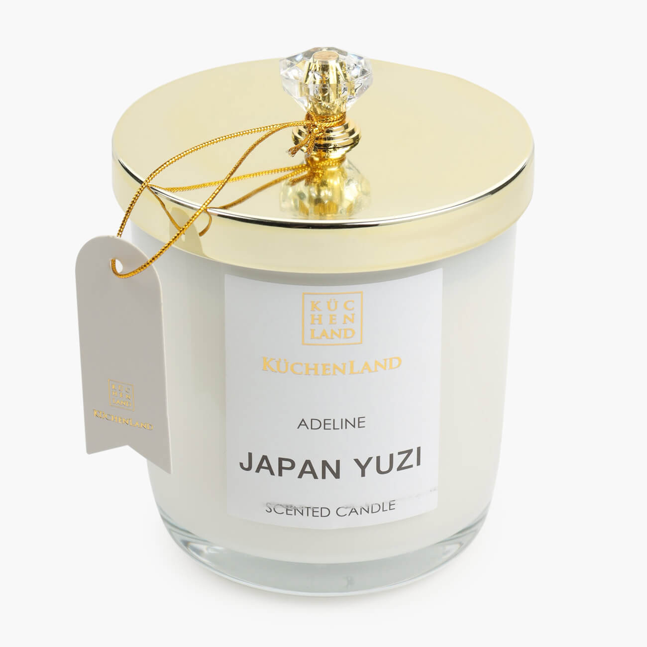 Свеча ароматическая, 9 см, в подсвечнике, с крышкой, стекло, Japan Yuzi, Adeline изображение № 1