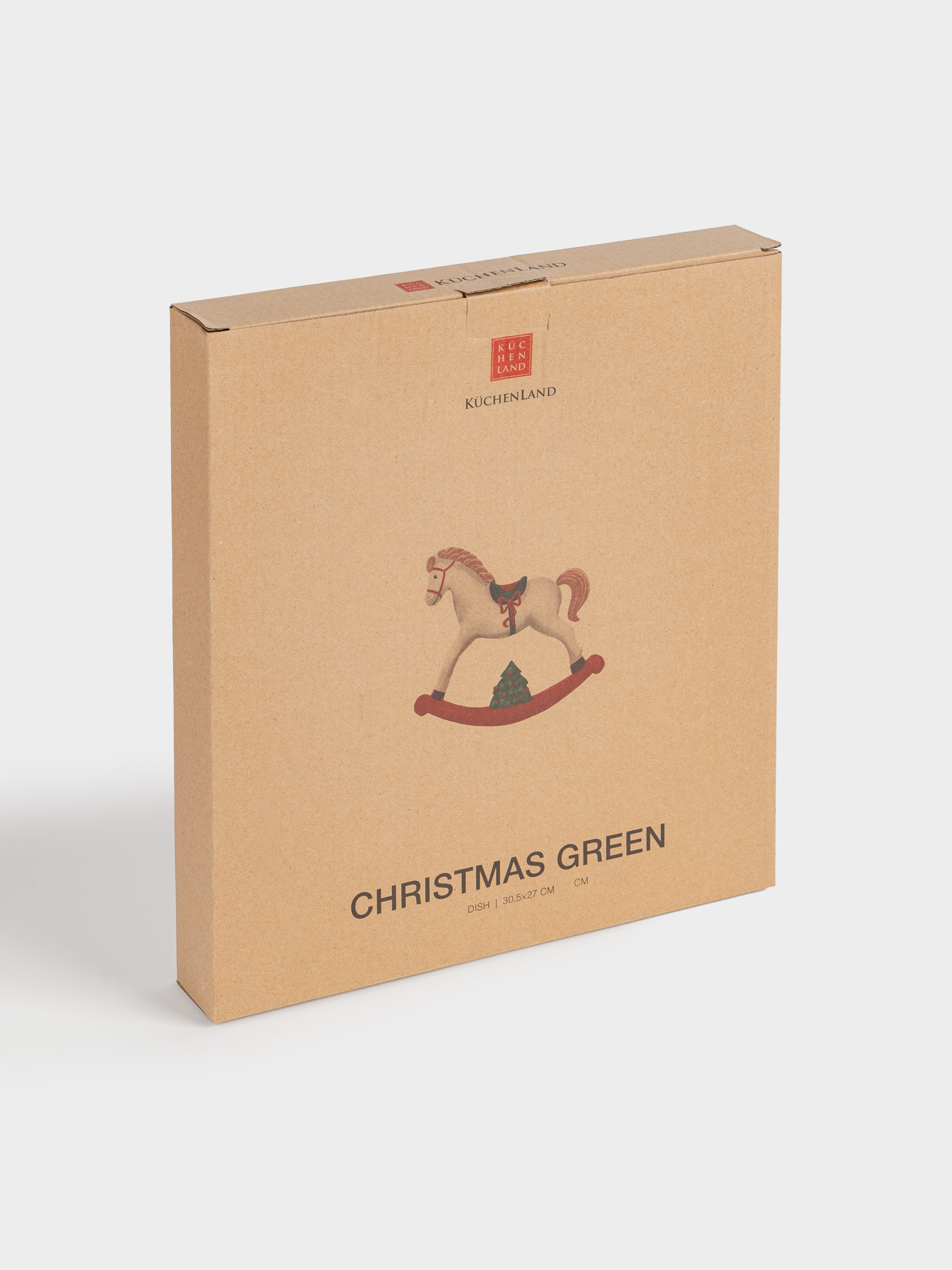 Ыдыс, 31х27 см, керамика, Жылқы, Сhristmas green, image-5