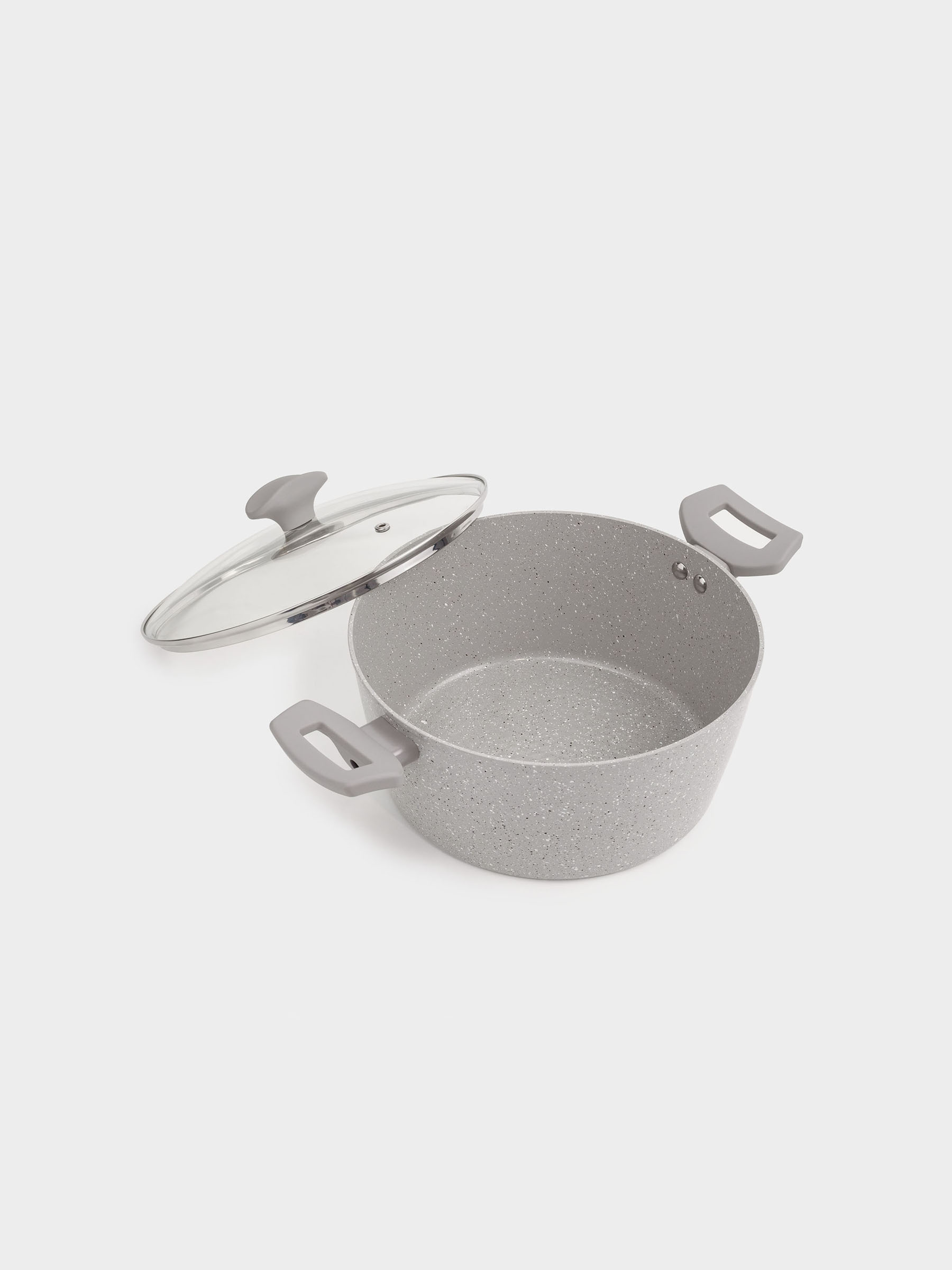 Кәстрөл, 24 см, 3,9 л, қақпағы бар, жабыны бар, алюминий, сарғылт-қоңыр-сұр, Decision, image-1