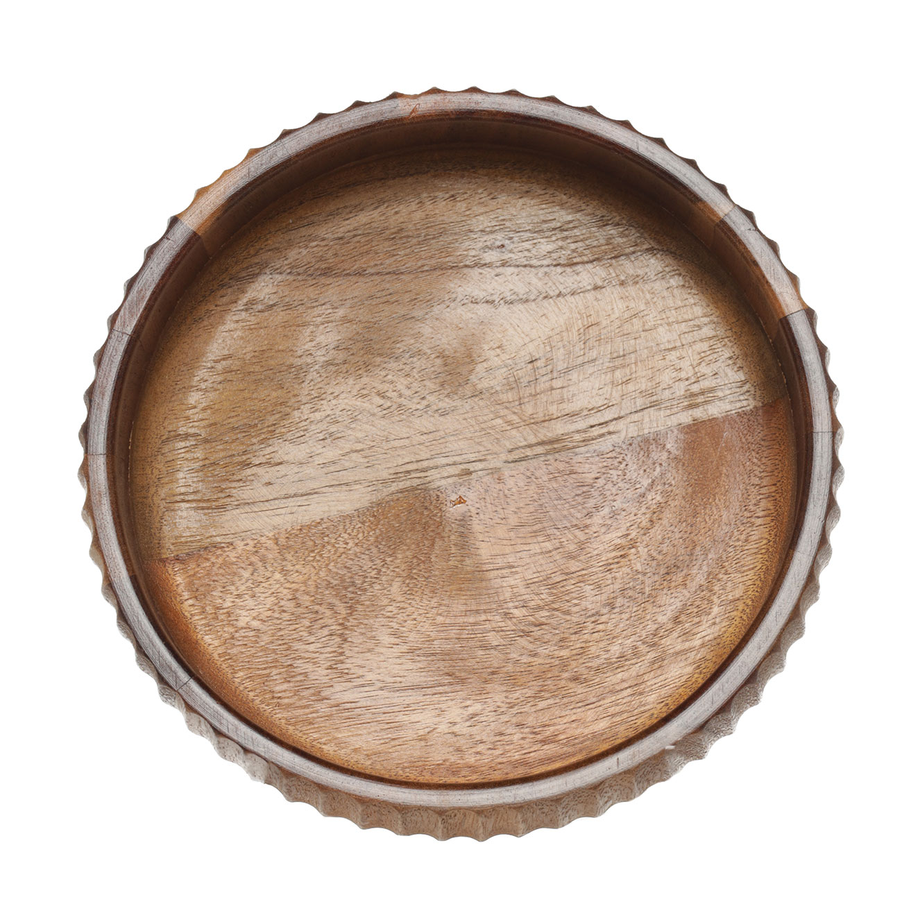 Салатник, 18х6 см, дерево, рифленый, Noble tree, image-1