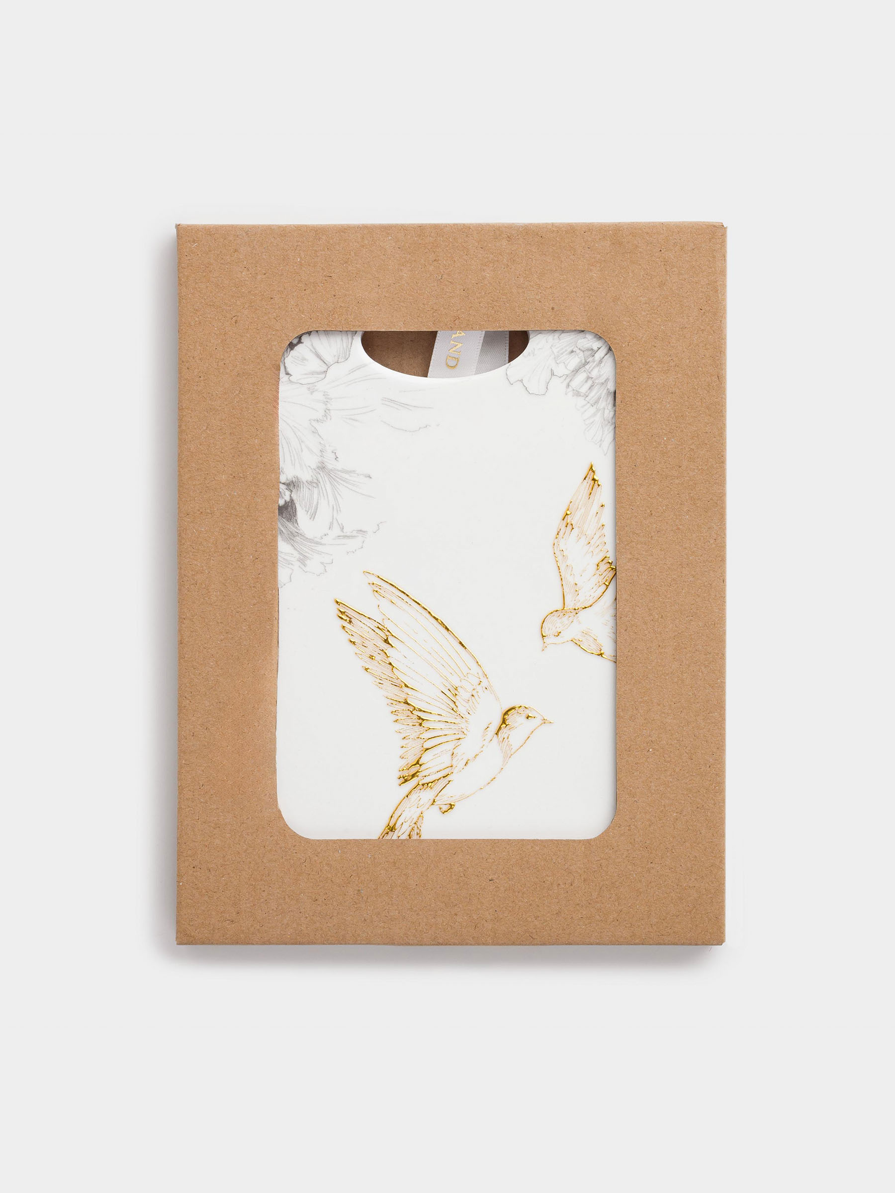 Подставка под горячее, 15x20 см, керамика/пробка, овальная, белая, Ласточки, Paradise garden, image-5