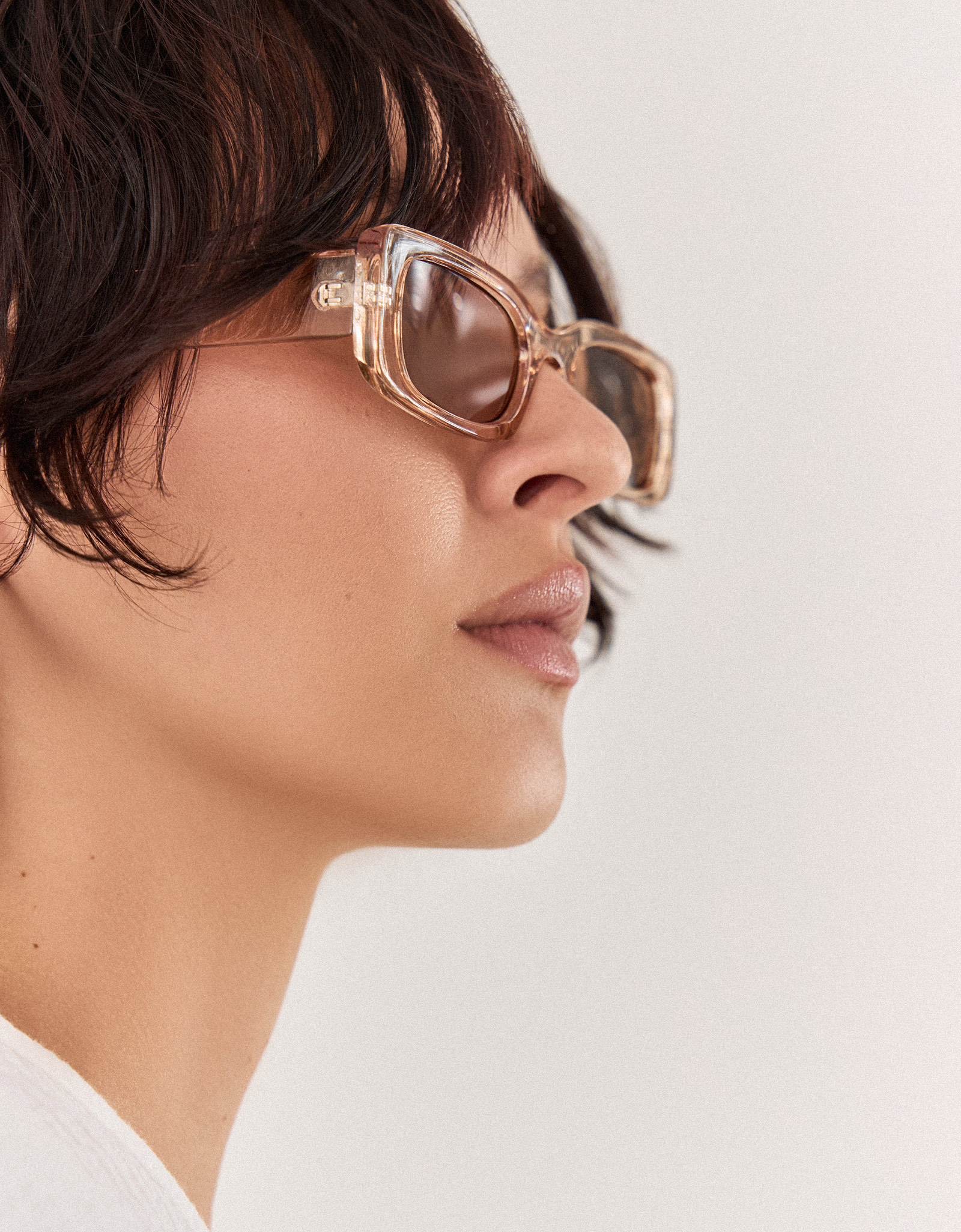 Очки солнцезащитные, пластик, прямоугольные, коричневые, Eyewear, image-4