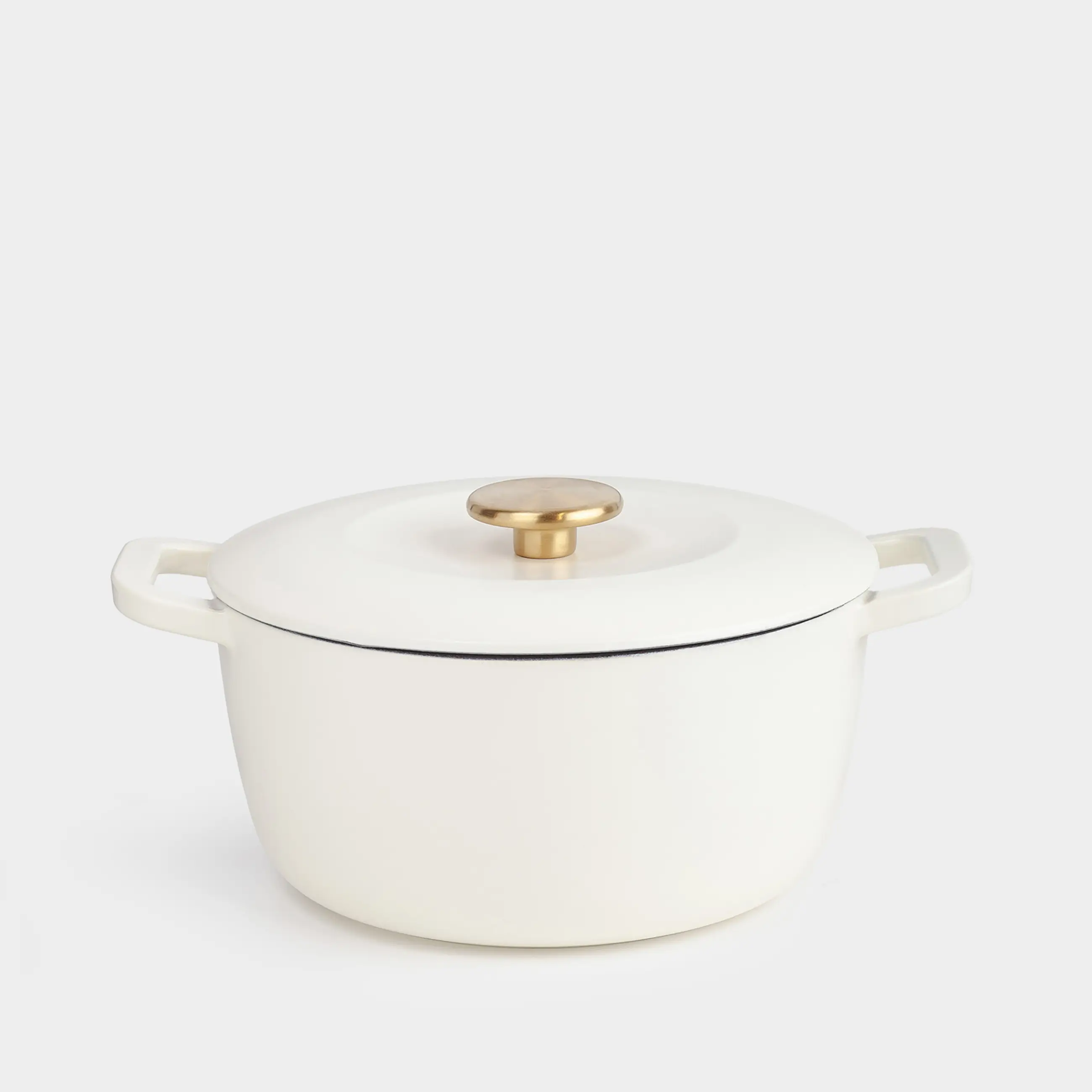 Қазан, 25 см, 4 л, қақпағы бар, шойын, сүт түстес, Light kitchen