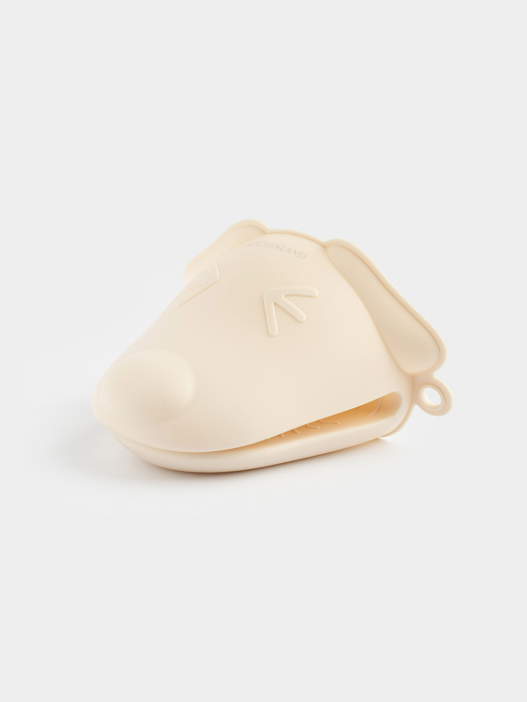 Ыдыс ұстағыш, 13 см, силикон, сарғылт-қоңыр, дақты, ит, Soft speckled, image-2