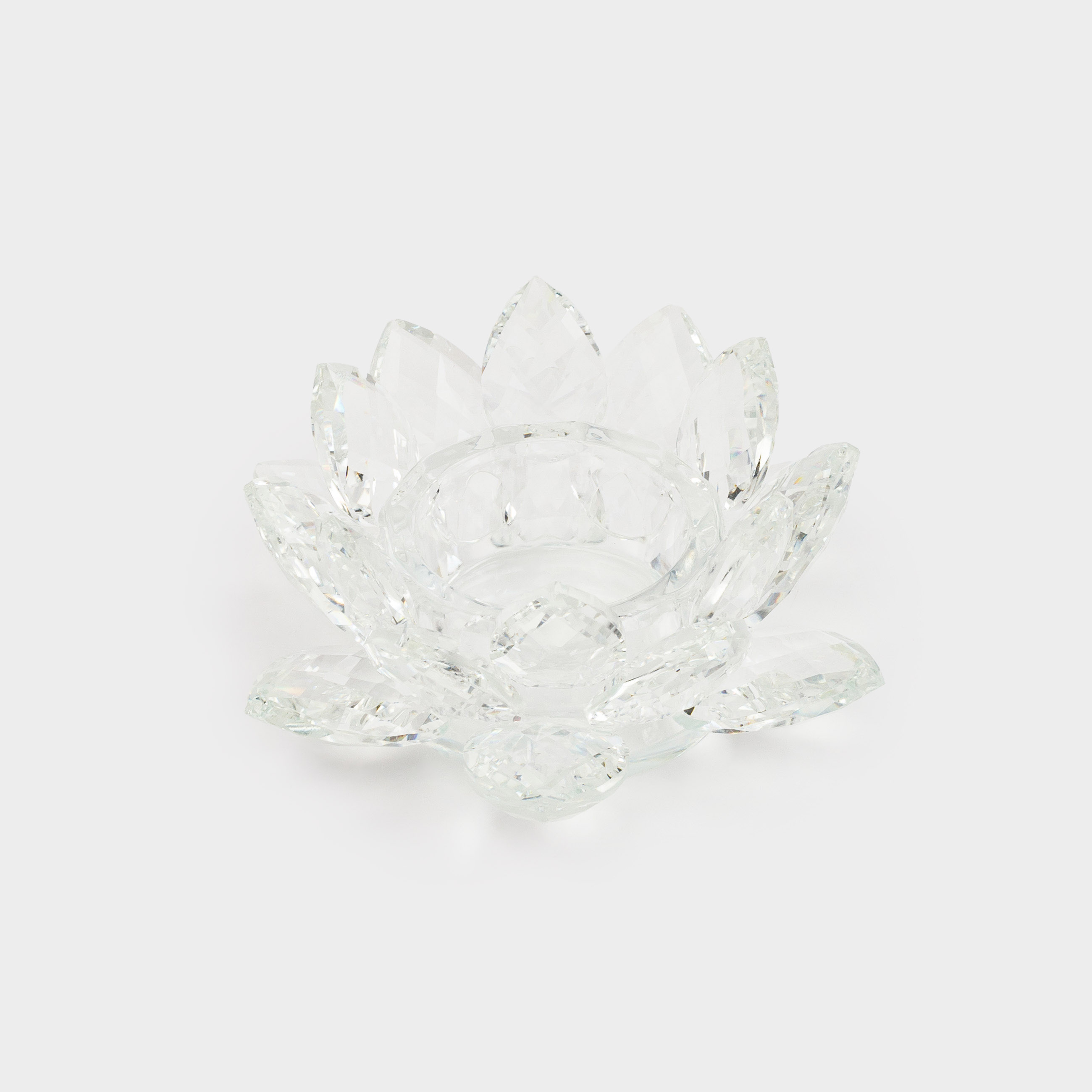 Подсвечник, 11 см, для чайной свечи, кристальное стекло, Цветок, Crystal flower, image-2