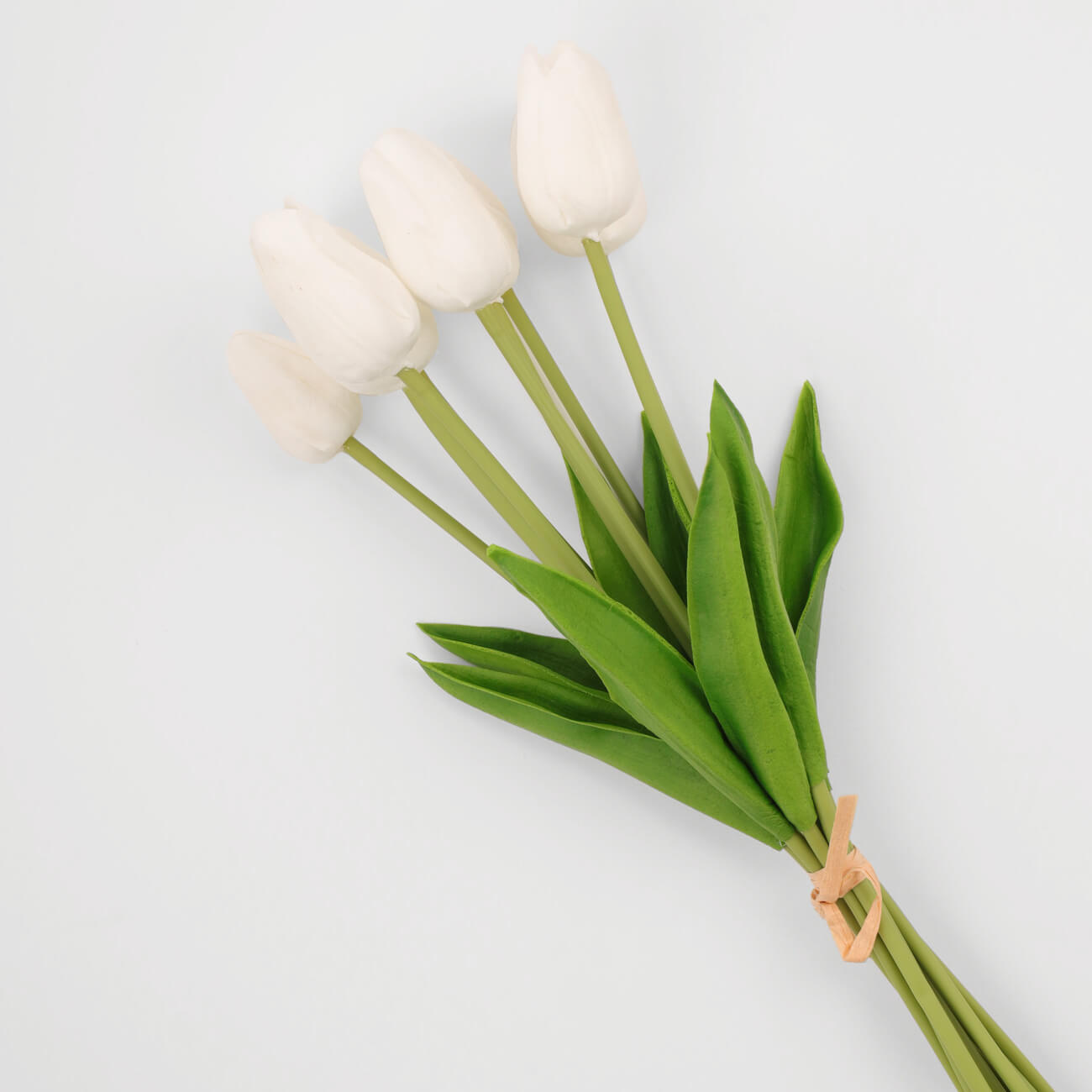 Жасанды Букет, 35 см, полиуретан, ақ қызғалдақ, Tulip garden изображение № 2