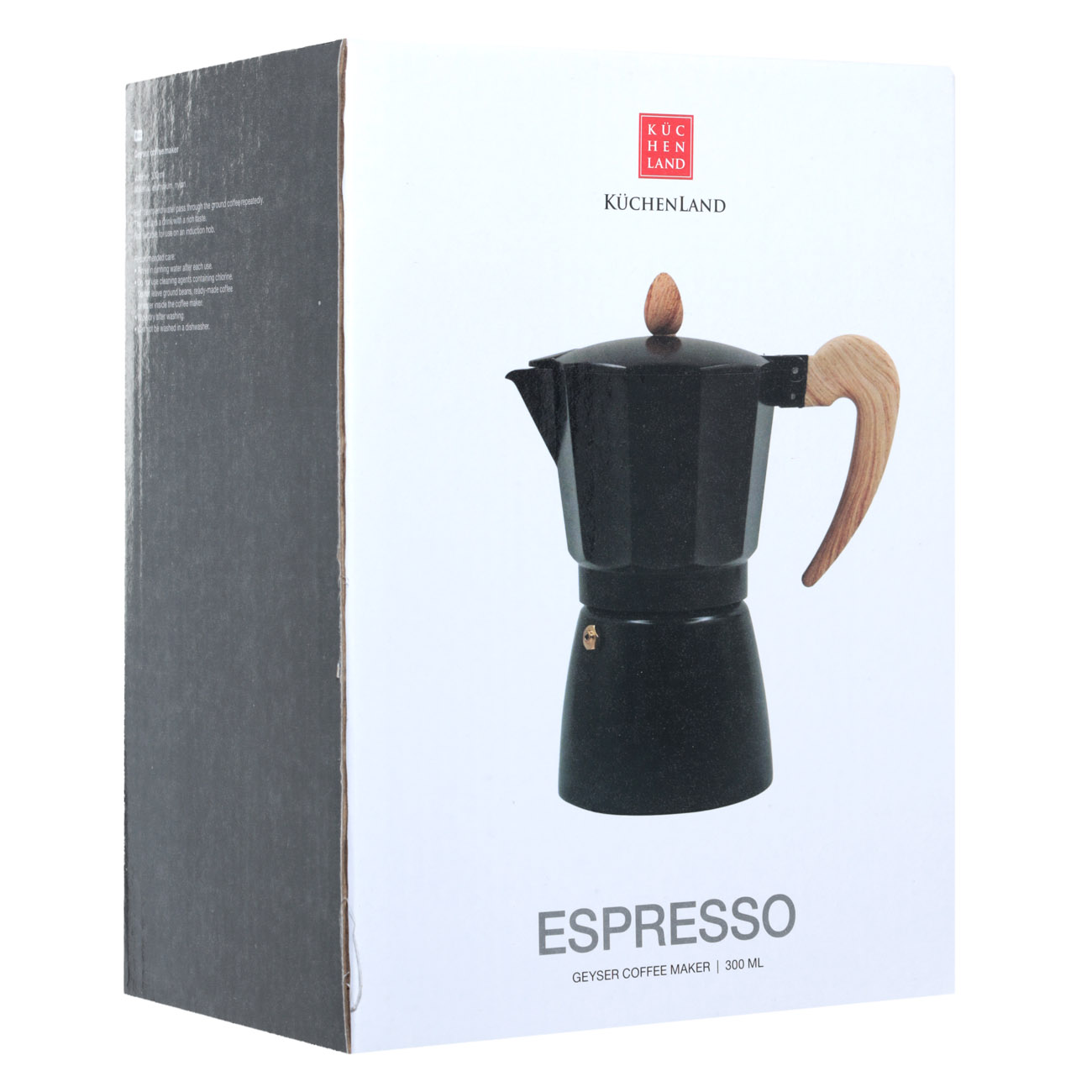 Гейзер кофеқайнатқышы, 300 мл, алюминий / пластик, қара, Espresso изображение № 3