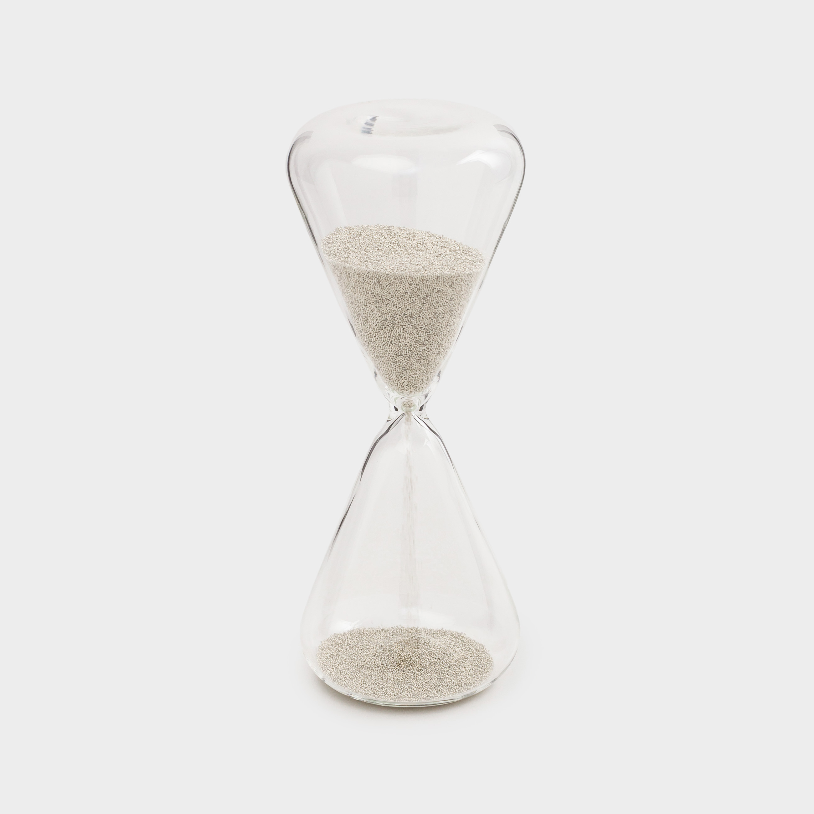 Часы песочные, 16 см, 2 минуты, стекло, серебристые, Sand time, image-1