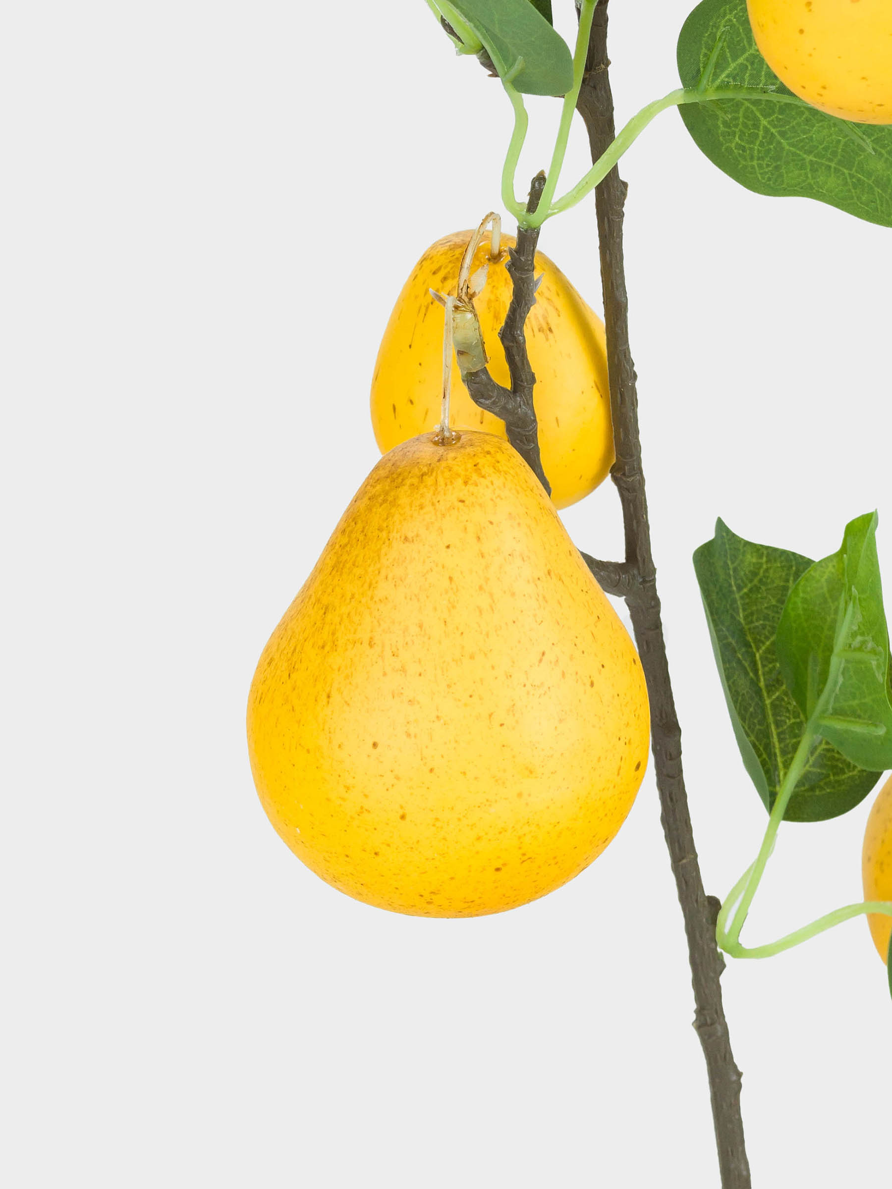 Ветка декоративная, 80 см, пенопласт/полиэстер, Желтые груши, Fruit decor, image-3