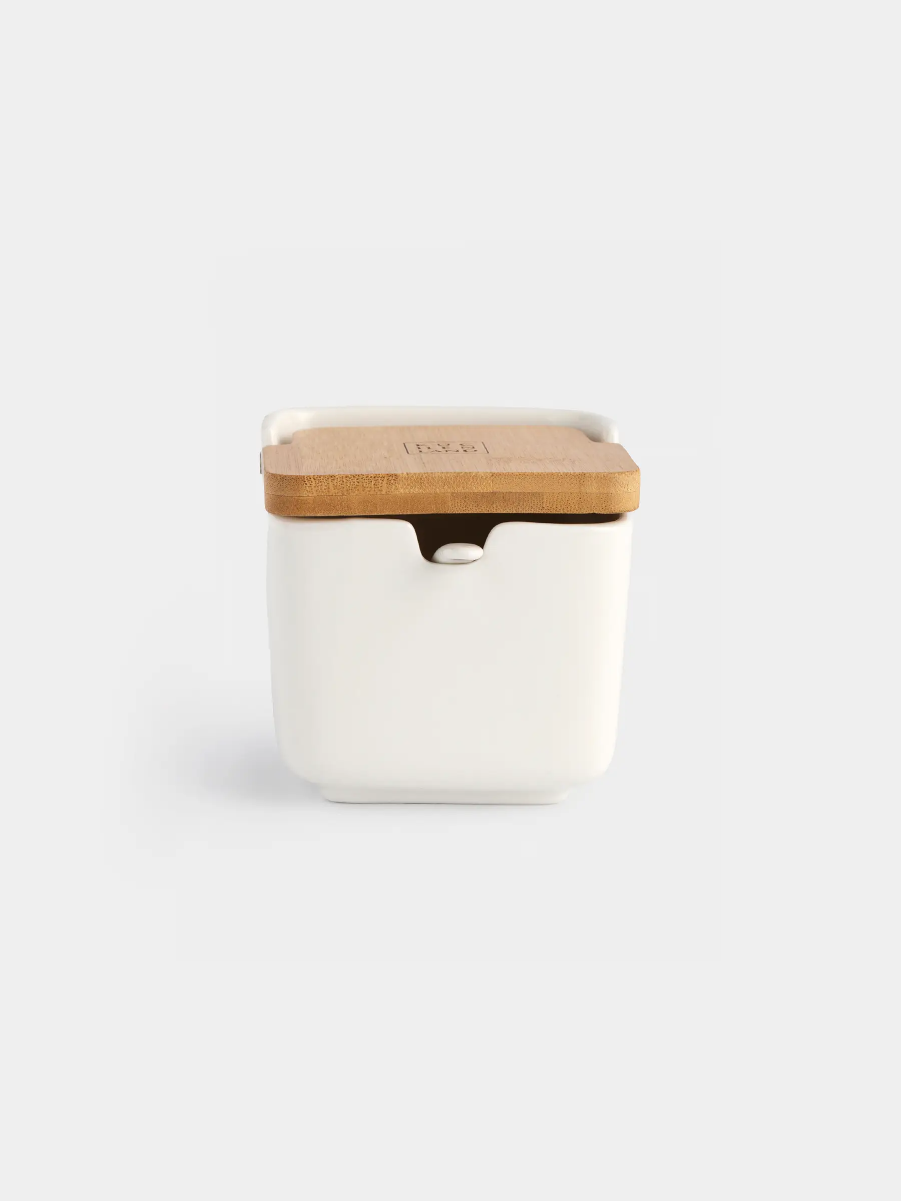 Сусымалы өнімдерге арналған банкіі, 250 мл, қасықпен, керамика/бамбук, Keep, image-0