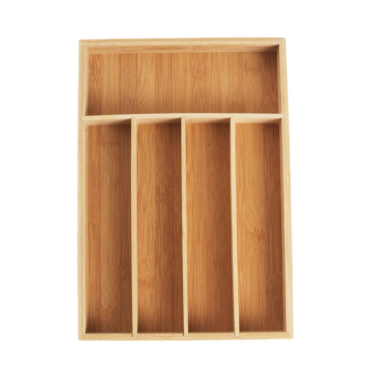Ас құралдарына арналған науа, 23х33 см, 5 отд, бамбук, Bamboo, image-0