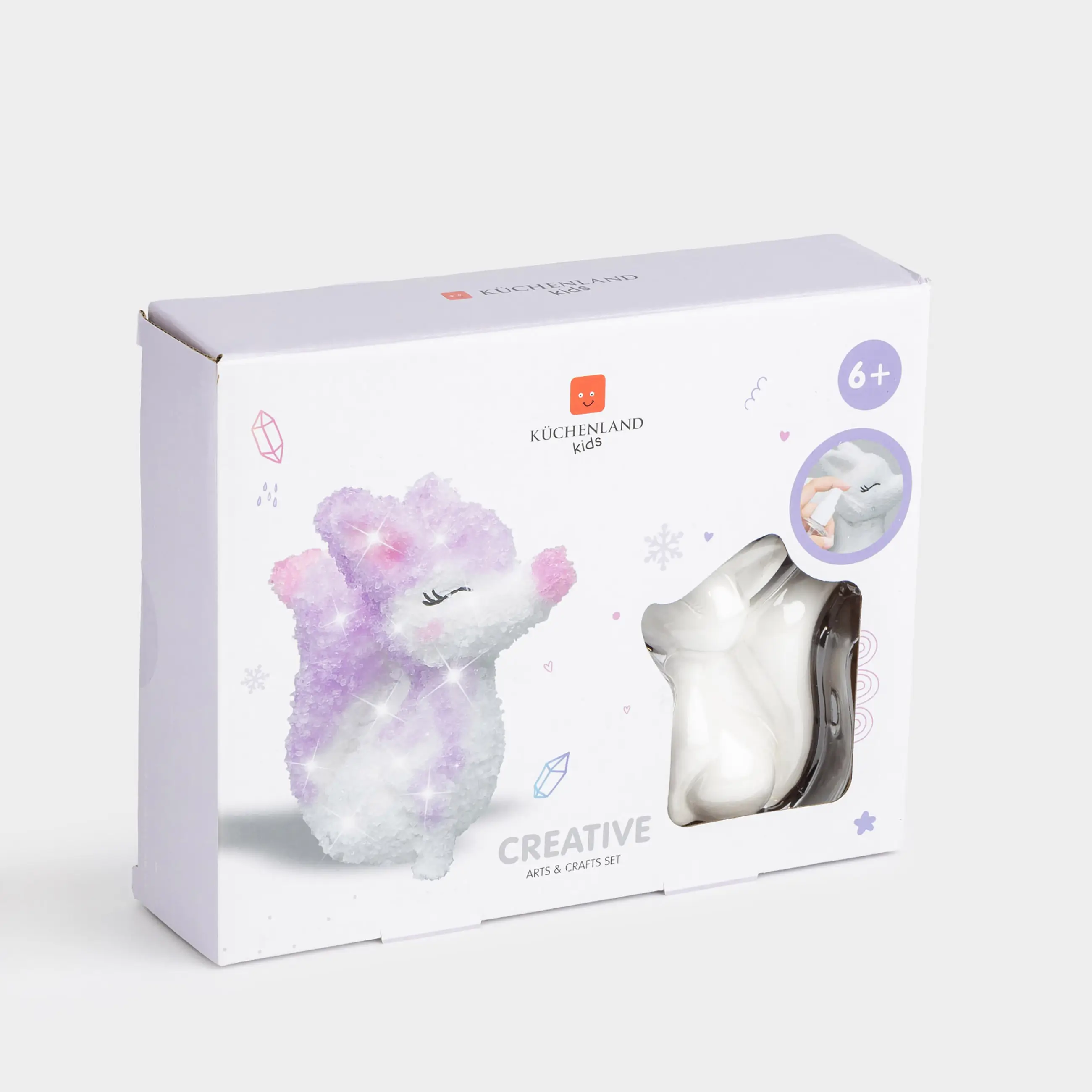 Набор для творчества, 1 пр, кварцевая живопись, гипс, Снежная лиса, Creative