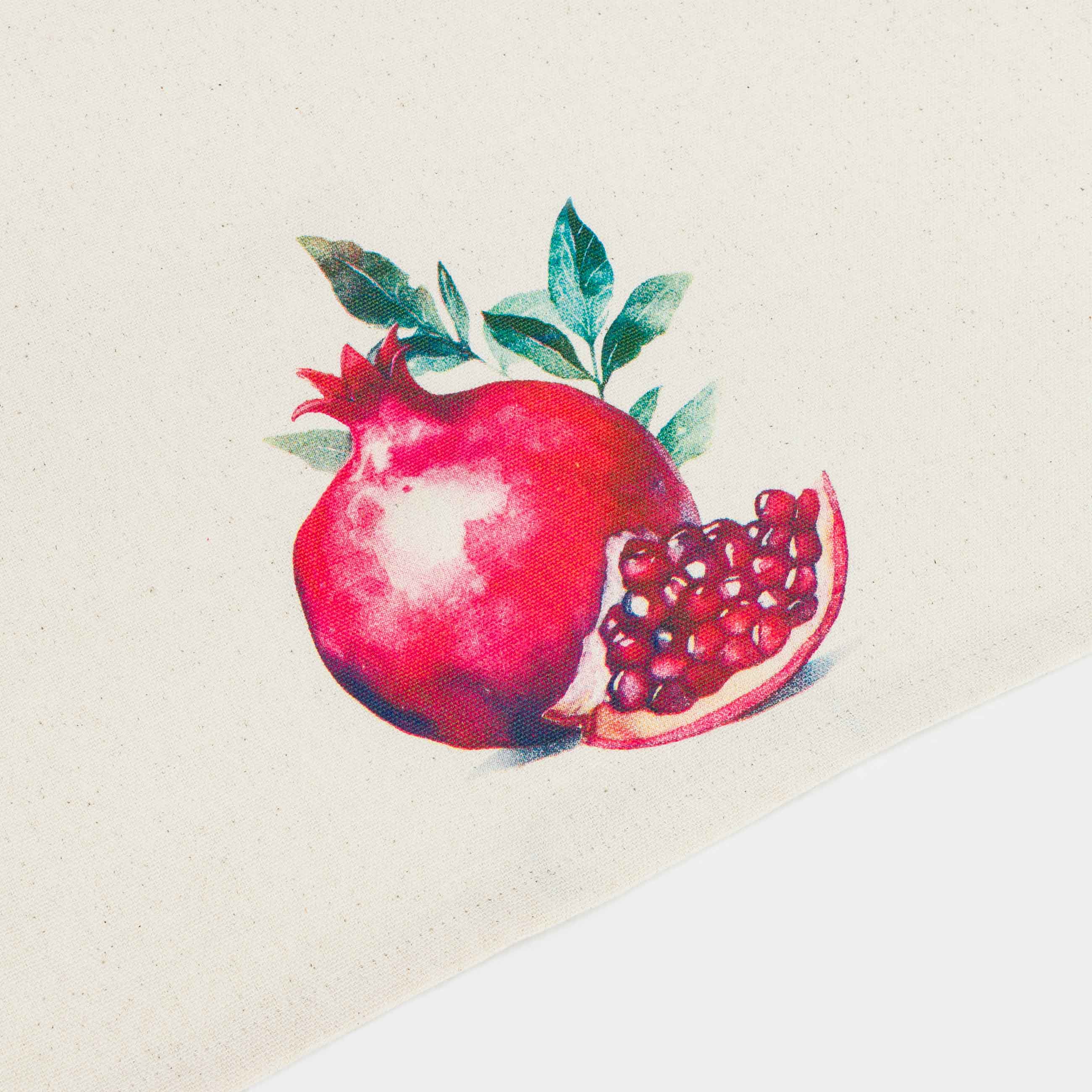Полотенце кухонное, 40x60 см, 3 шт, хлопок, бежевое/зеленое, Гранаты, Pomegranate, image-2