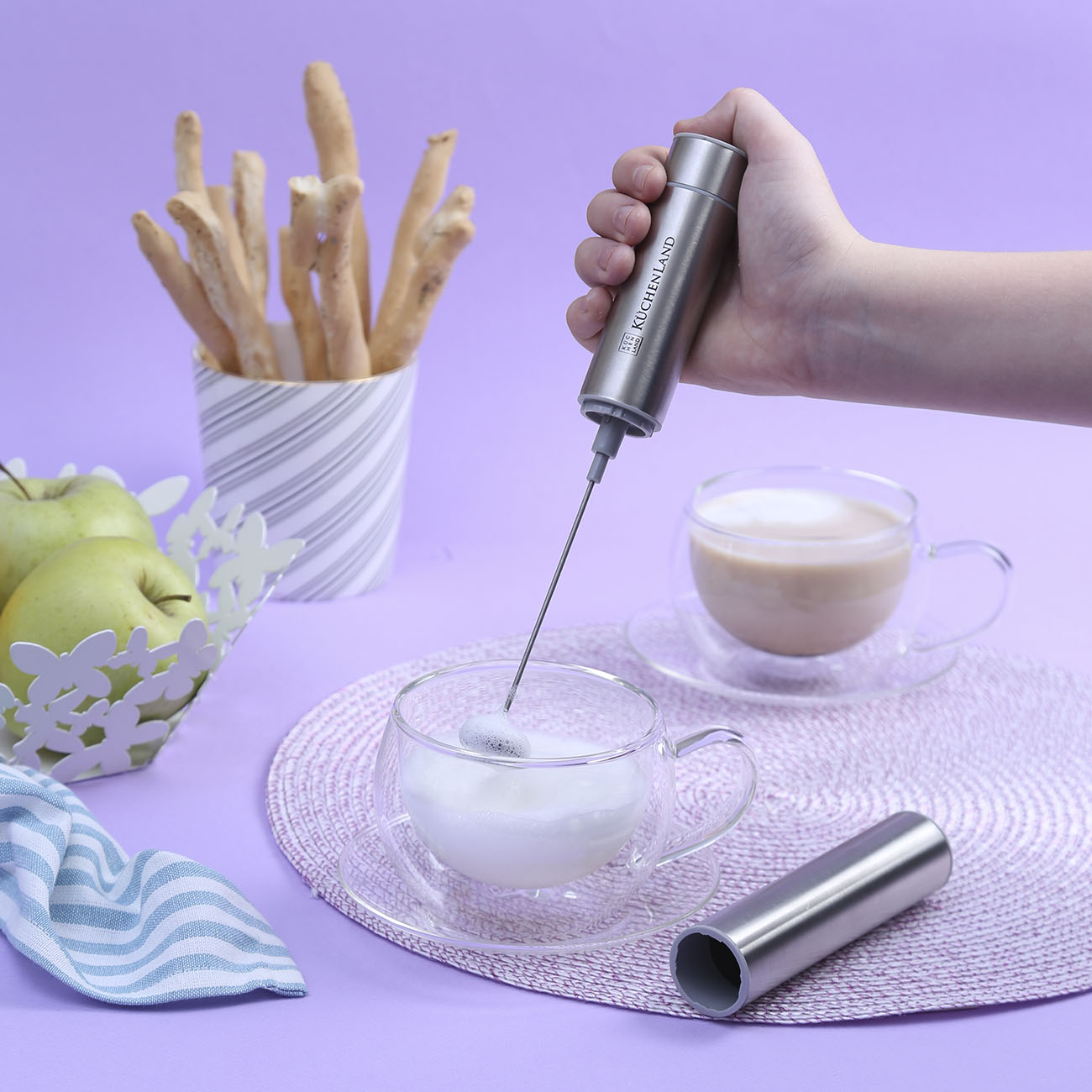 Вспениватель для молока, 24 см, погружной, сталь, Cappuccino, image-5