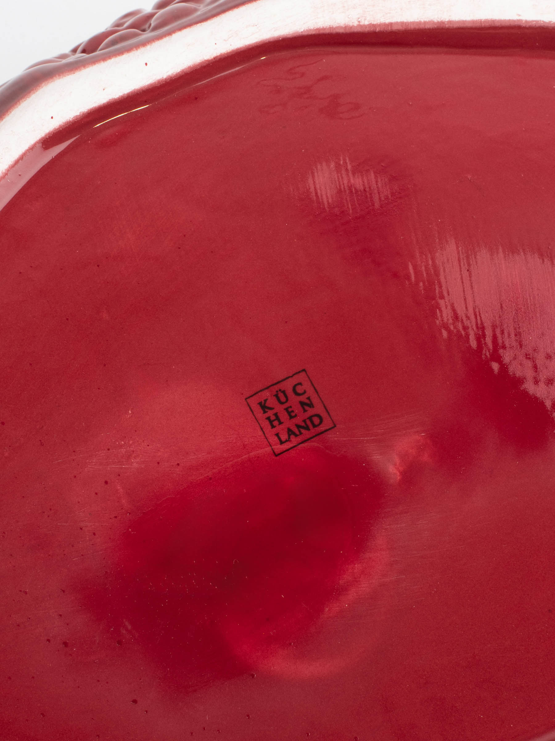 Жеміс вазасы, 25х18 см, керамика, қою қызыл, Анар, Pomegranate, image-3