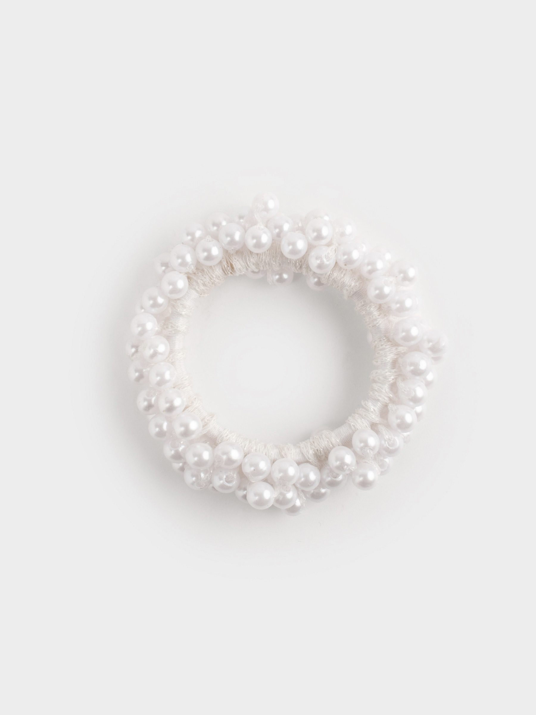 Шашқа арналған резеңке, 6 см, пластик, ақ, Інжу, Pearl, image-0