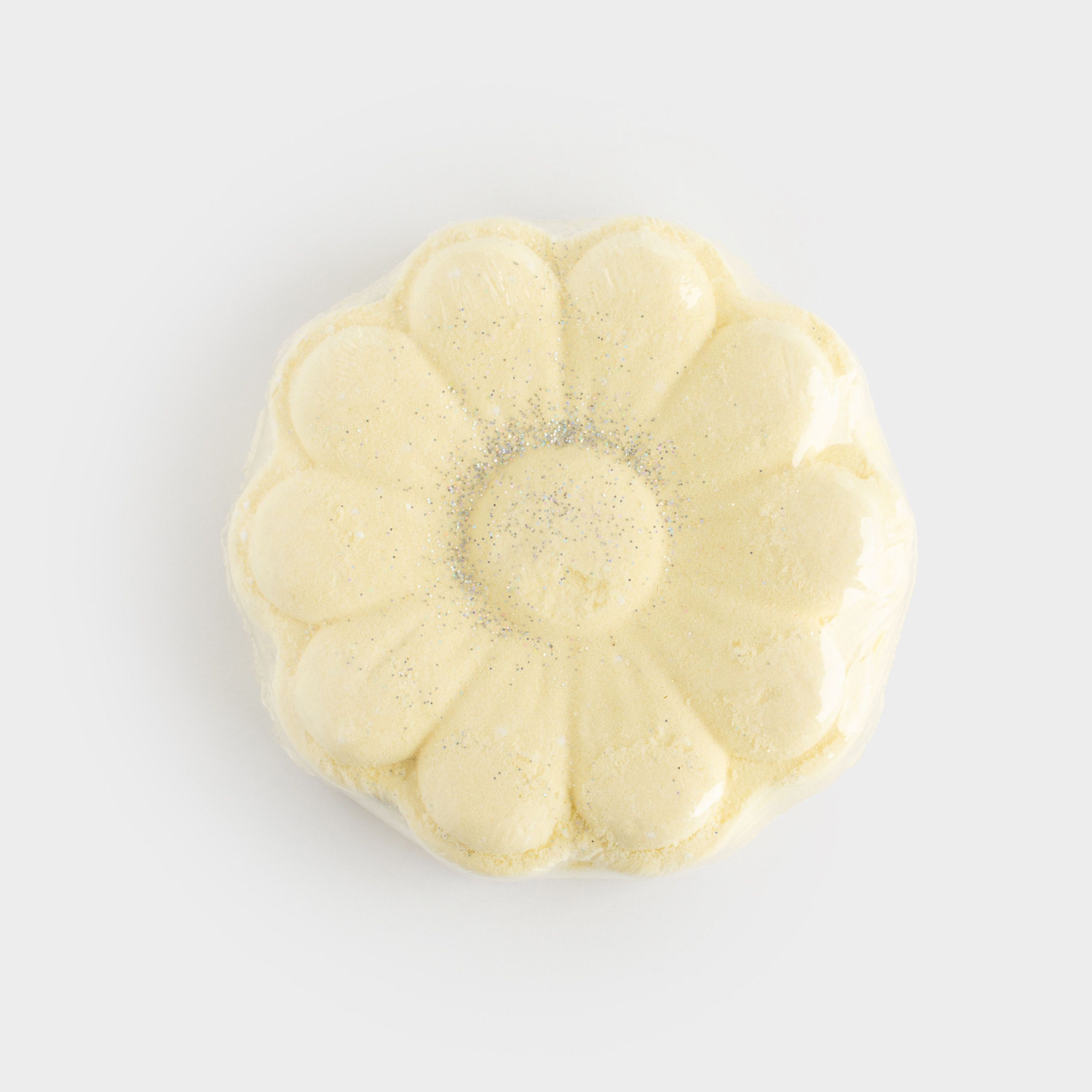 Бомбочка для ванны, 100 гр, желтая, Крем-брюле, Цветок, Flower spa, image-2