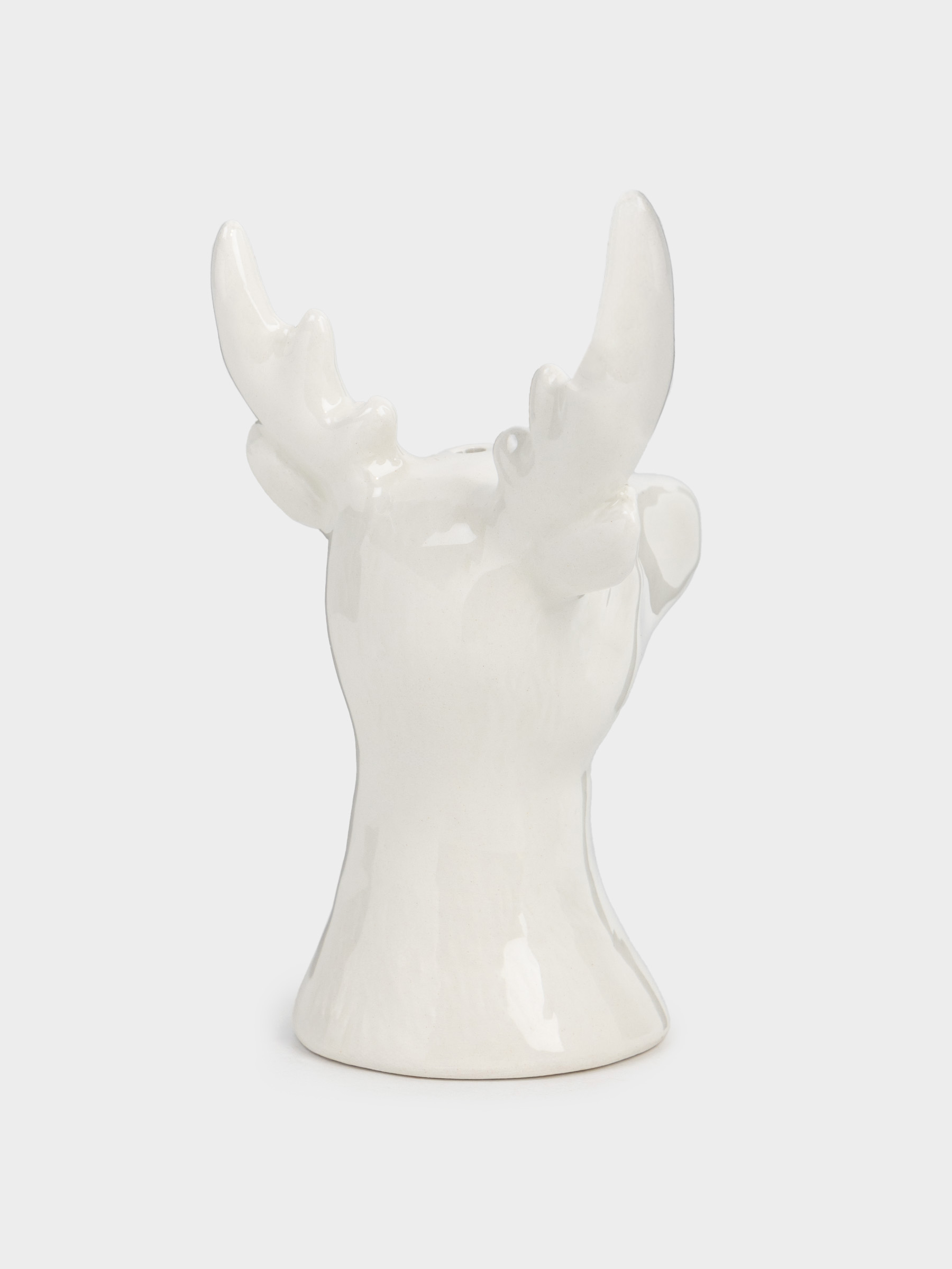 Тұз немесе бұрышқа арналған ыдыс, 9 см, керамика, ақ, Бұғы, Forest deers, image-2