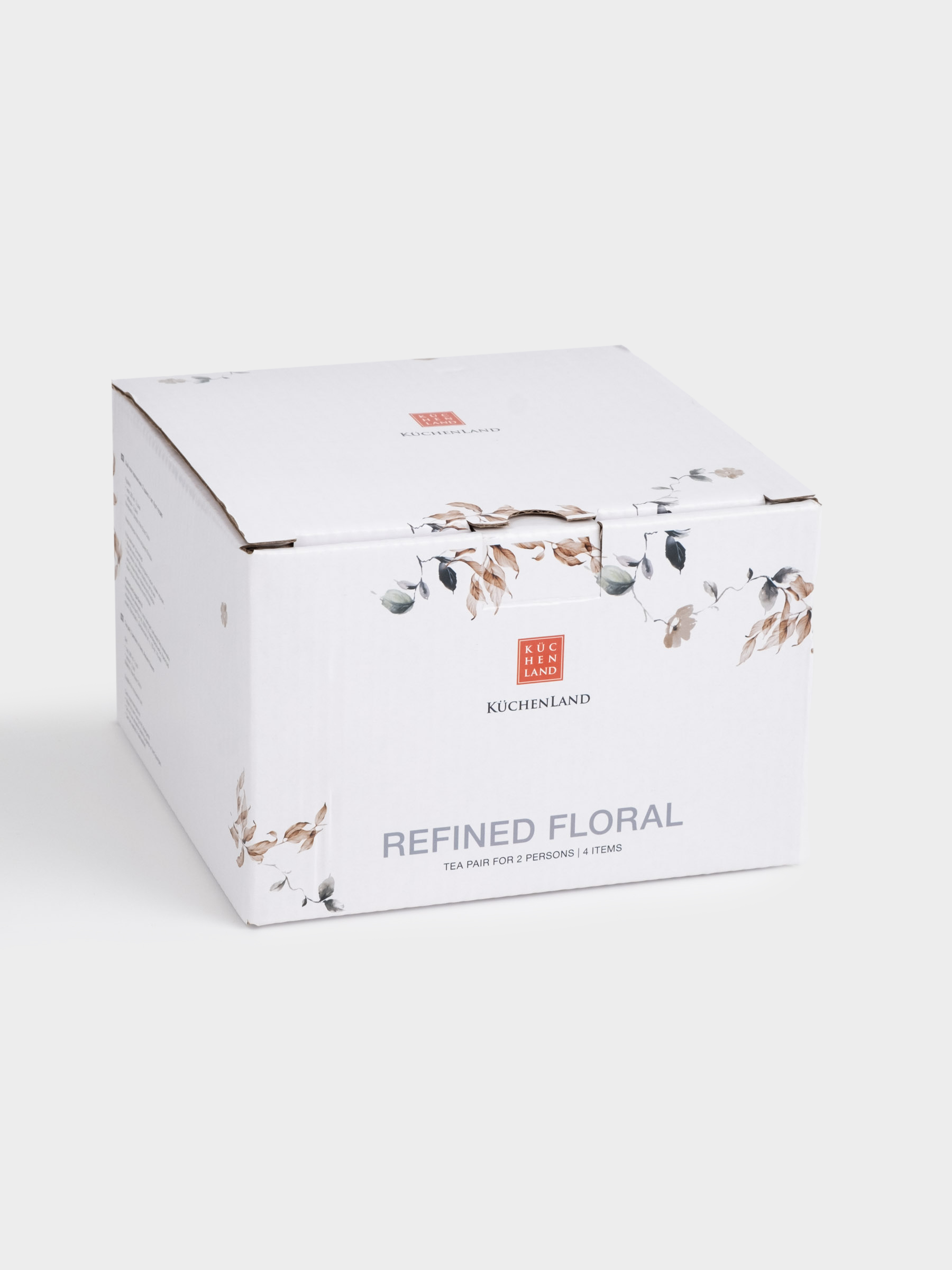 Пара чайная, 2 перс, 4 пр, 280 мл, фарфор N, Осенние цветы, Refined floral, image-5